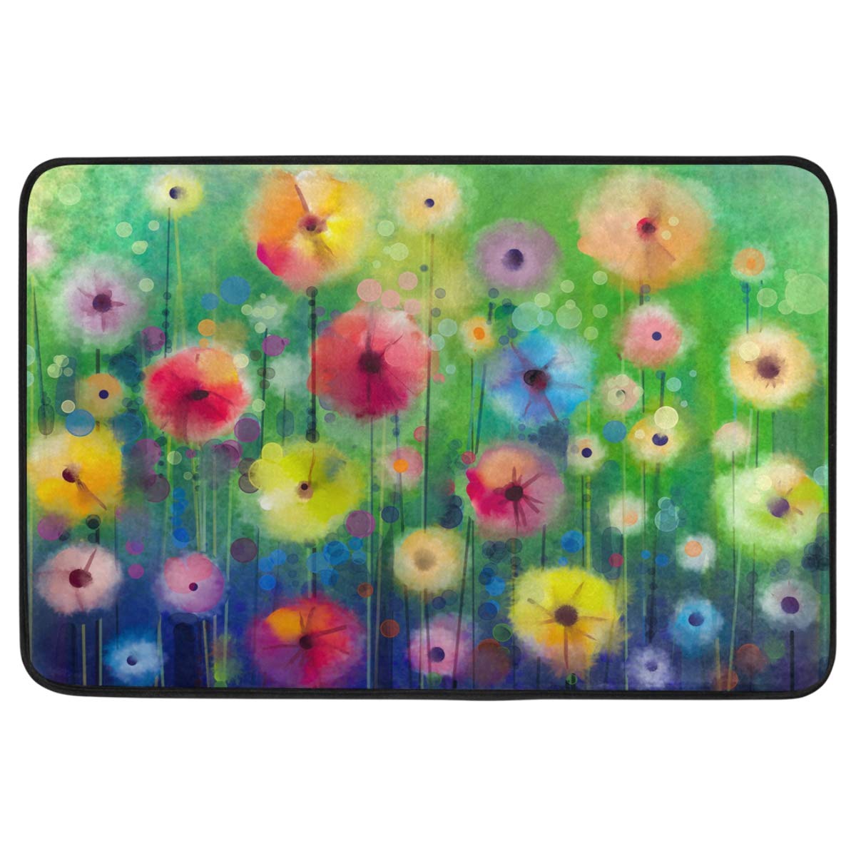 Non-Slip Floral Doormat 23.6x15.7 Inch - All-Season Indoor/Outdoor Welcome Mat for Spring Summer Fall Winter - Washable Entrance Floor Mat for Home, Bathroom & Porch Decor - Perfect for Front Door, Patio and Mudroom
