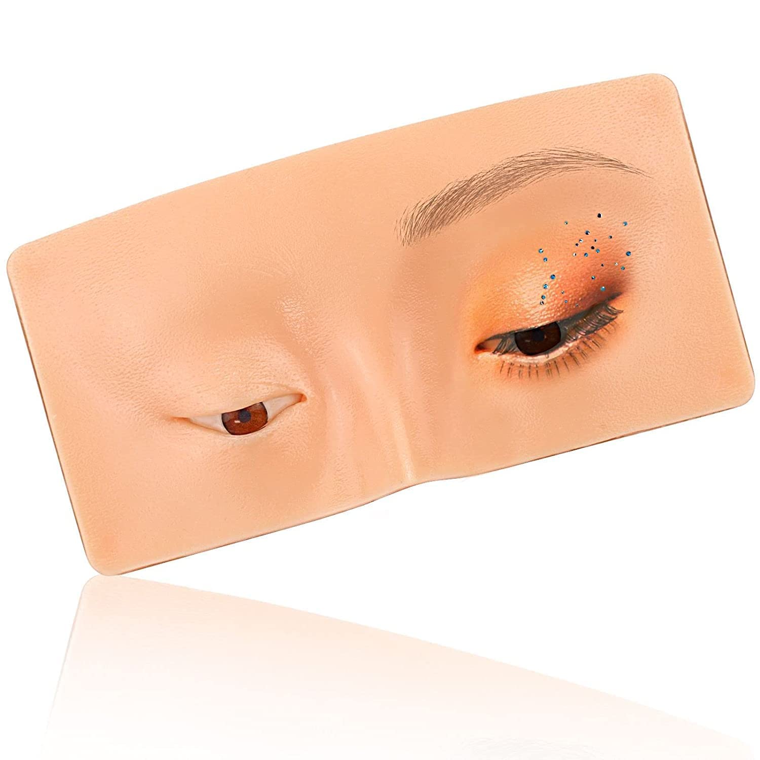 Professional Silicone Makeup Practice Face Board - Realistic Skin Texture for Foundation, Eyeshadow & Lipstick Training - Perfect for Beginners & Beauty Students (Skin Tone, 1PC) - Ideal for Home Practice, Salon Training & Makeup Artist Certification Prep
