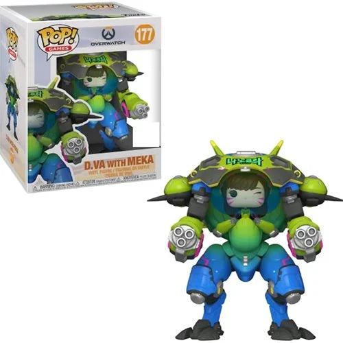 Exclusive Blizzard Overwatch Nano Cola D.Va with Mech Metallic 10-Inch Pop! Vinyl Figure #177 - Perfect for Gaming Collectors and Overwatch Fans Display