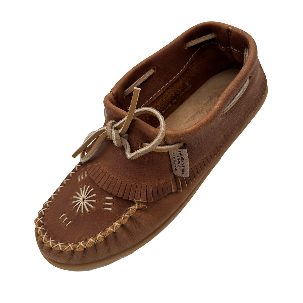 Women's Soft Leather Ankle Moccasin Shoes - Comfortable Slip-On Native American Style for Casual Wear & Outdoor Activities
