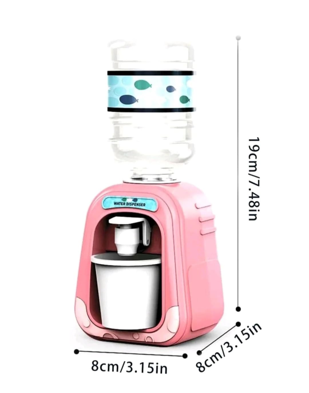 Micellar Water Dispenser | Makeup Remover Container | Mini Water Dispenser Toy | Simulation Kitchen Play Set for Kids | Family Fun Scene Toys (Pink) - Perfect for Kids Pretend Play, Bathroom Organization & Makeup Vanity Storage