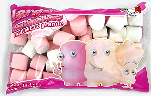 **Large Pink and White Marshmallows 14.1 oz Bag – Sweet & Fluffy for Baking, Hot Cocoa, and Party Decorations**