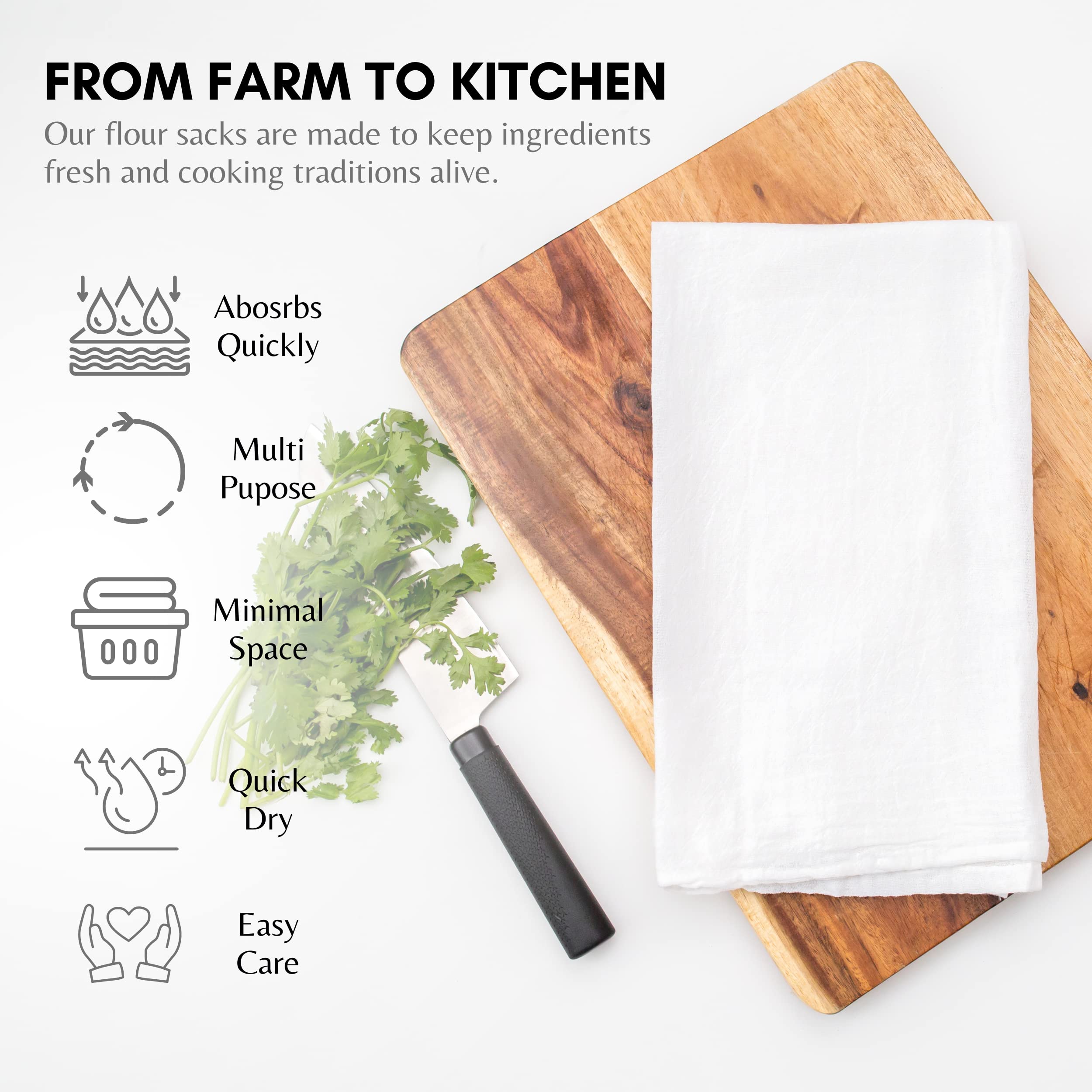 Premium 100% Cotton White Flour Sack Towels (Pack of 192, 28x28 Inches) - Ultra Soft & Highly Absorbent Kitchen Towels for Cooking, Cleaning, and Crafts | Quick-Drying & Machine Washable | Ideal for Restaurants, Bakeries & Home Use