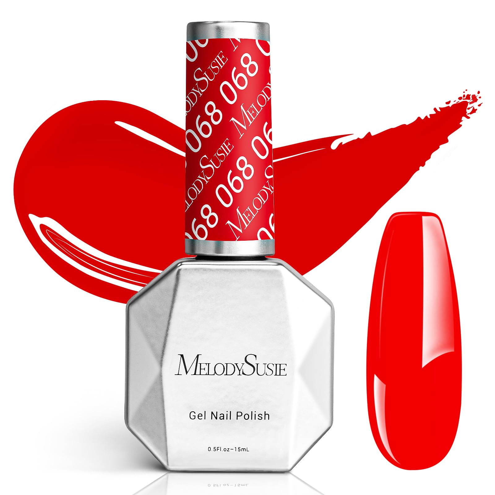 MelodySusie Red Gel Nail Polish - UV LED Soak Off for Salon & Home DIY