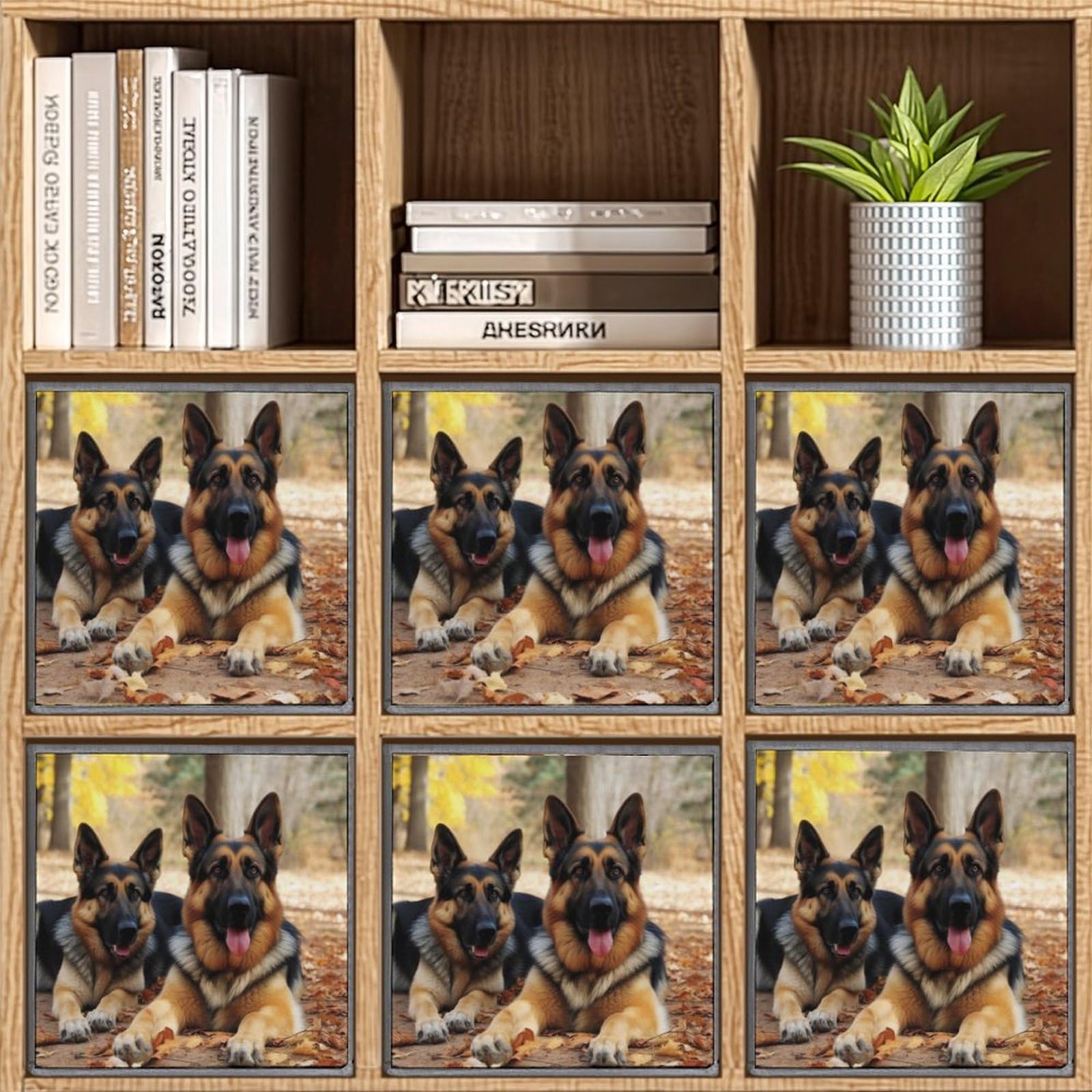 6-Pack Collapsible Storage Bins for German Shepherd Dog Lovers - Large Closet Organizer with Handles, Foldable Storage Baskets for Home Organization (Perfect for Pet Supplies, Clothing, Toys & Household Items)