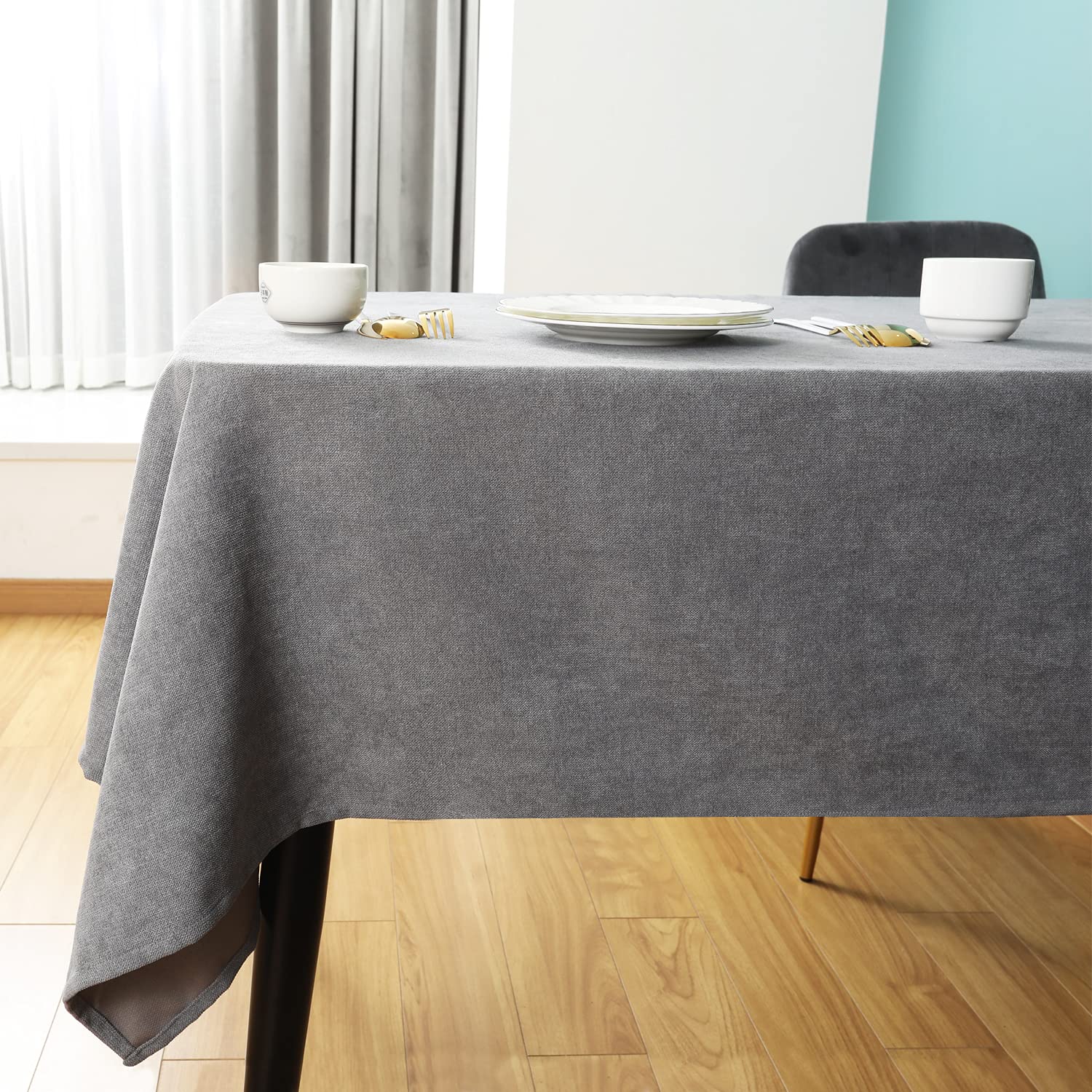 Waterproof Rectangle Tablecloth 57x118 Inch - Large Dining Table Cover for Parties, Picnics & Outdoor Events - Spill & Stain Resistant
