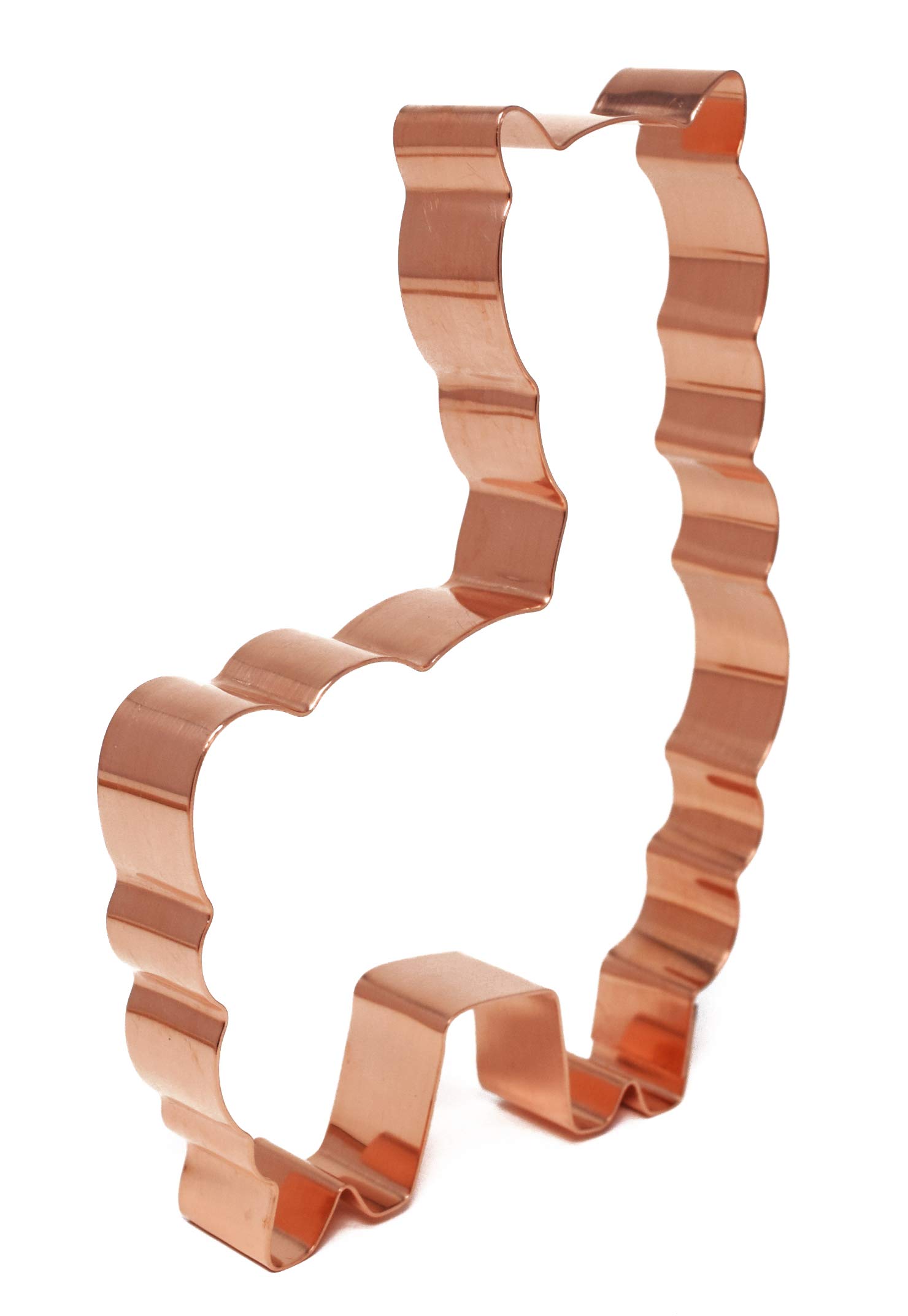 Premium Large Fluffy Llama Copper Animal Cookie Cutter - Perfect for Baking, DIY Crafts, and Holiday Decorations