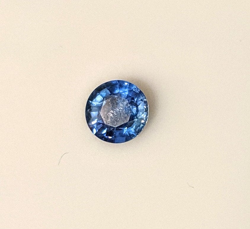 1.91ct Natural Medium Blue Sapphire Loose Stone - 7mm Round VVS Clarity, September Birthstone, Cobalt Blue, Certified Solitaire Gem for Engagement Rings & Fine Jewelry