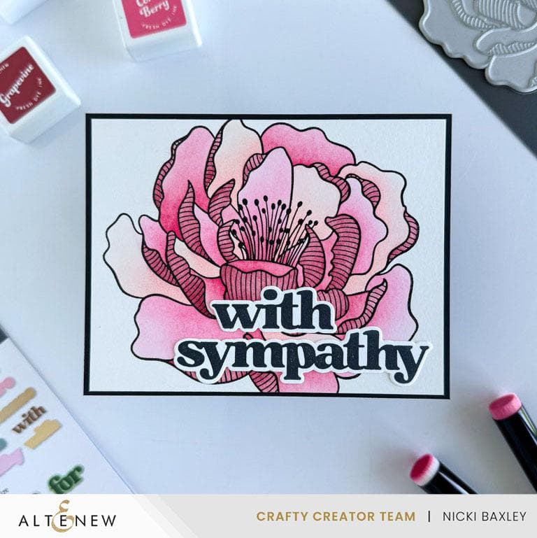 Magical Peony Press Plate for DIY Scrapbooking, Card Making & Home Decor - Floral Embossing Tool for Paper Crafts & Art Projects