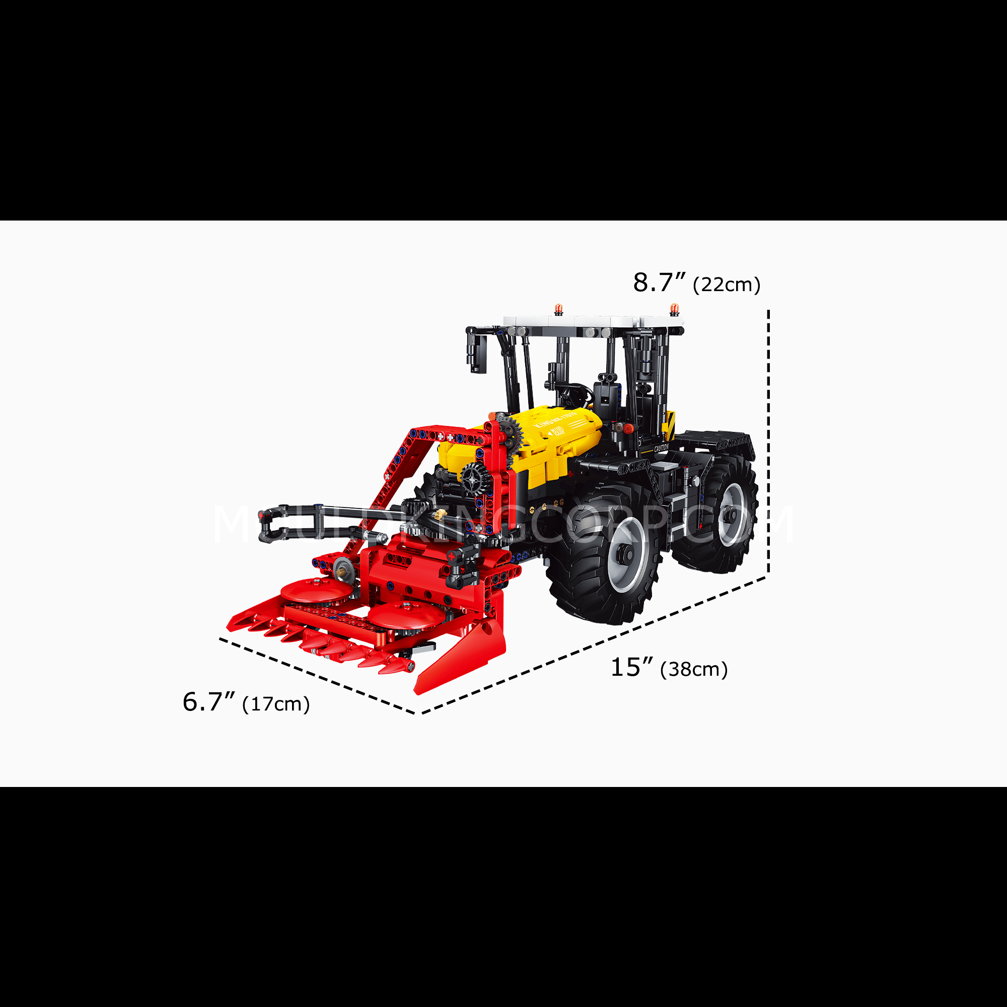 MOULD KING 17019 Farm Tractor Remote Control Building Blocks Set - 2,596 PCS STEM Educational Toy for Kids & Adults | Perfect for Farm Play, Construction Learning & Collector's Display