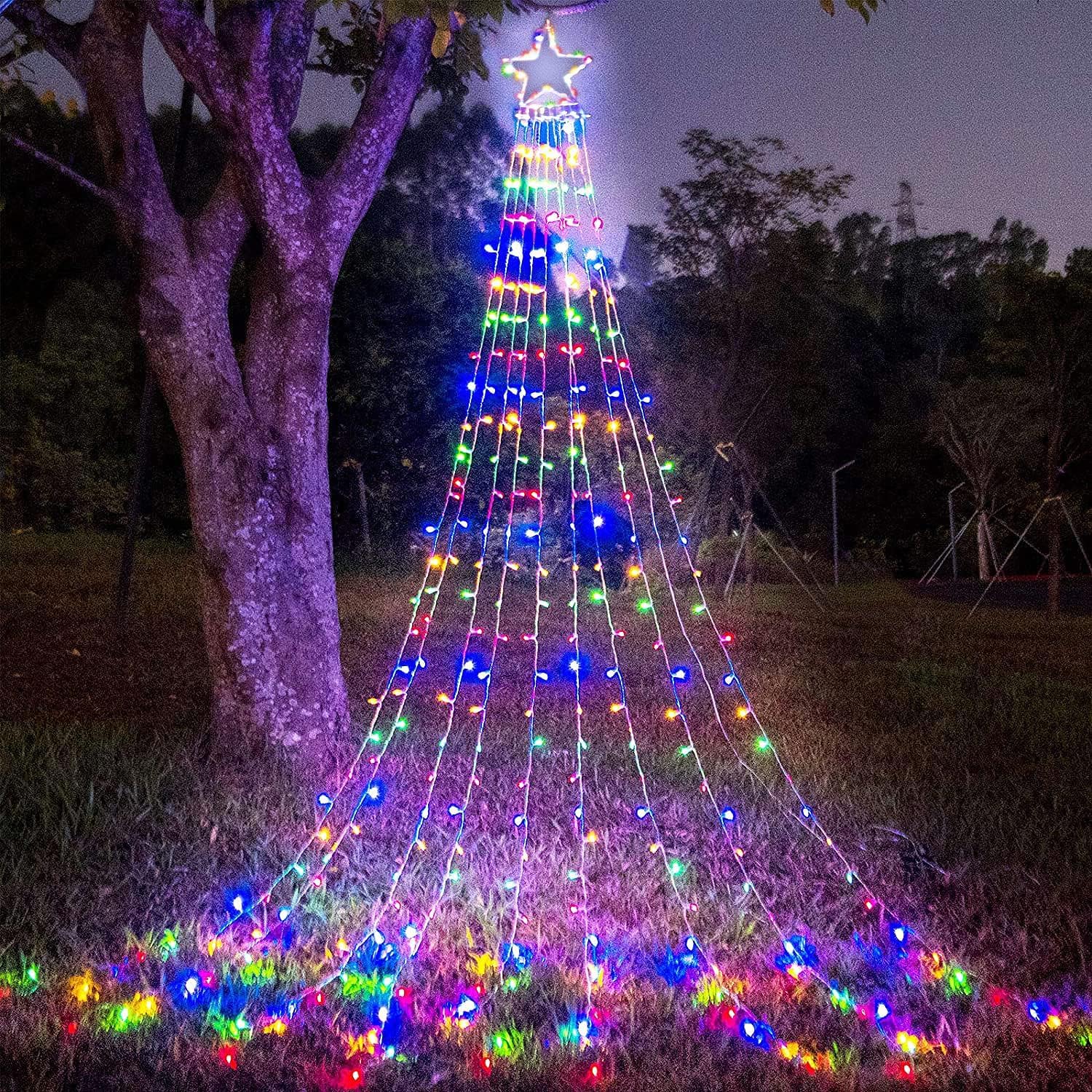 320 LED Christmas Tree Lights Outdoor, 16.4Ft String Lights with 14