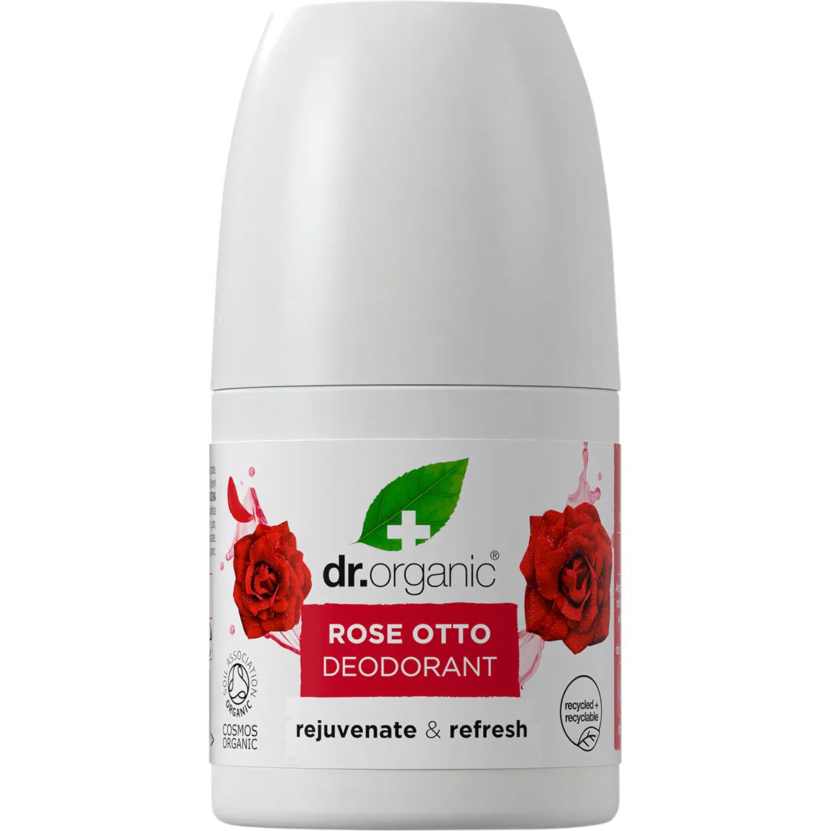 Dr Organic Roll On Deodorant - Natural & Aluminum-Free Rose Otto Scent for Women & Men - Fresh All Day Protection for Sensitive Skin - Perfect for Gym, Work & Daily Use