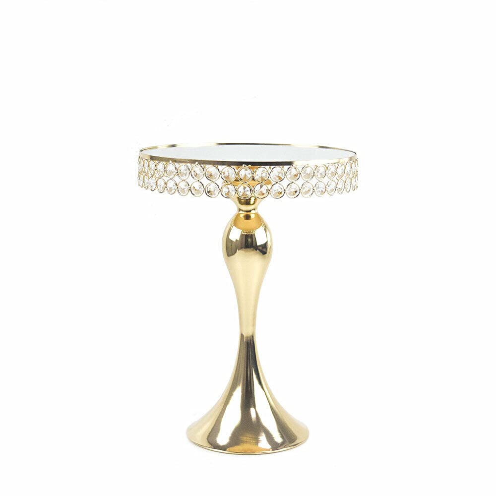 3PCS Gold Metal Cake Stand Set - Round Cupcake Dessert Display Holder with Crystal Decor for Wedding, Party, Birthday | Perfect for Candy Buffets, Afternoon Tea, and Dessert Table Decorations