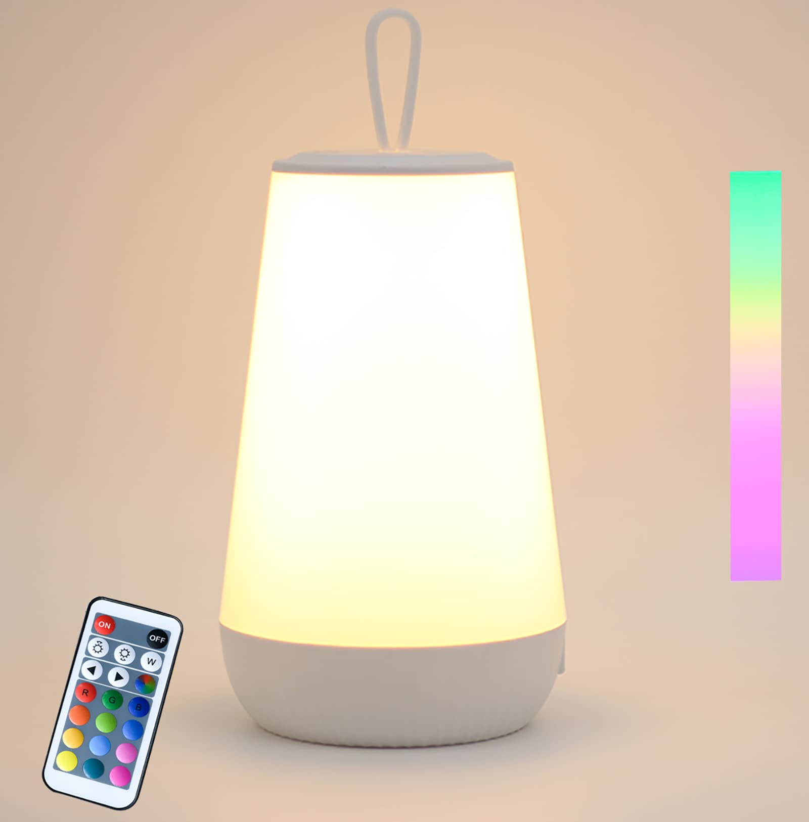 Unijojo Portable Rechargeable LED Night Light - Color Changing Touch Lamp for Bedroom, Nursery & Kids | Dimmable Sleep Aid with Remote Control - Perfect for Nighttime Feeding, Reading & Relaxation