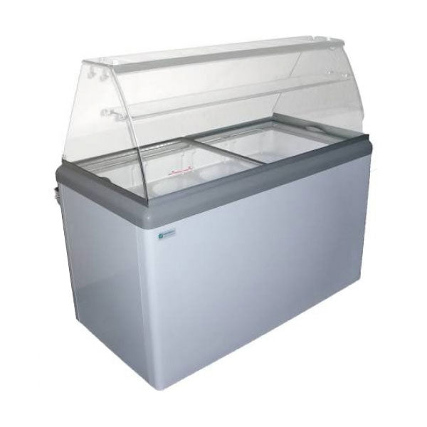 Premium HBD 4HC 6.4 cu ft Commercial Ice Cream Dipping Cabinet - Heavy Duty Freezer for Gelato, Frozen Yogurt & Desserts - Perfect for Ice Cream Shops, Cafes & Restaurants