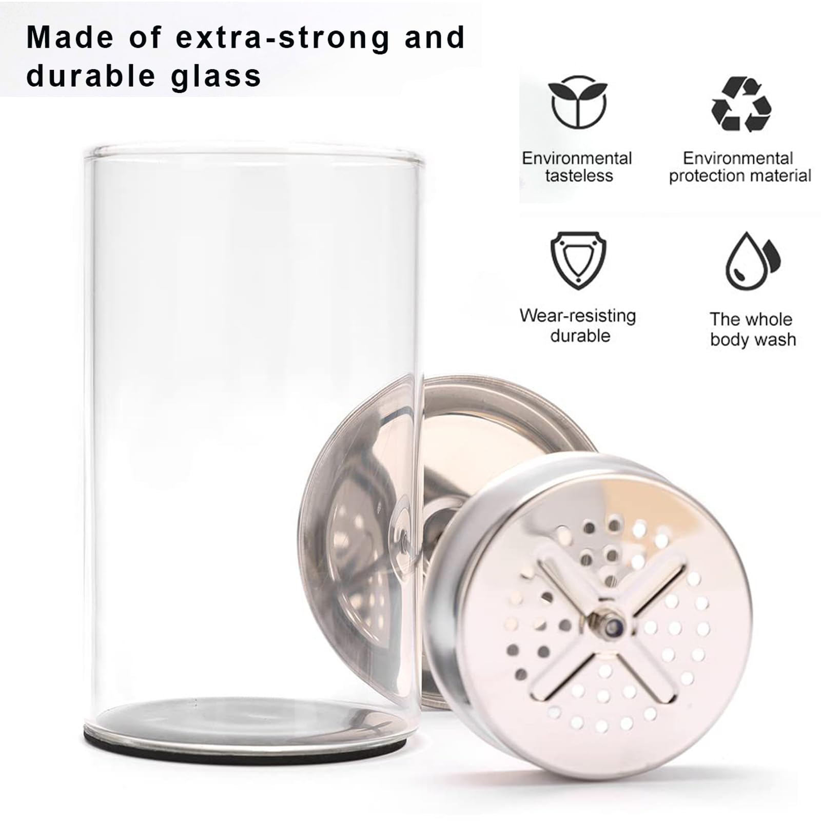27oz Salon Sterilizer Glass Jar with Removable Basket - Barber Sanitizing Container for Spa Tools, Eyelash Extensions & Nail Equipment | Perfect for Disinfecting Combs, Scissors & Beauty Implements in Salons & Barbershops