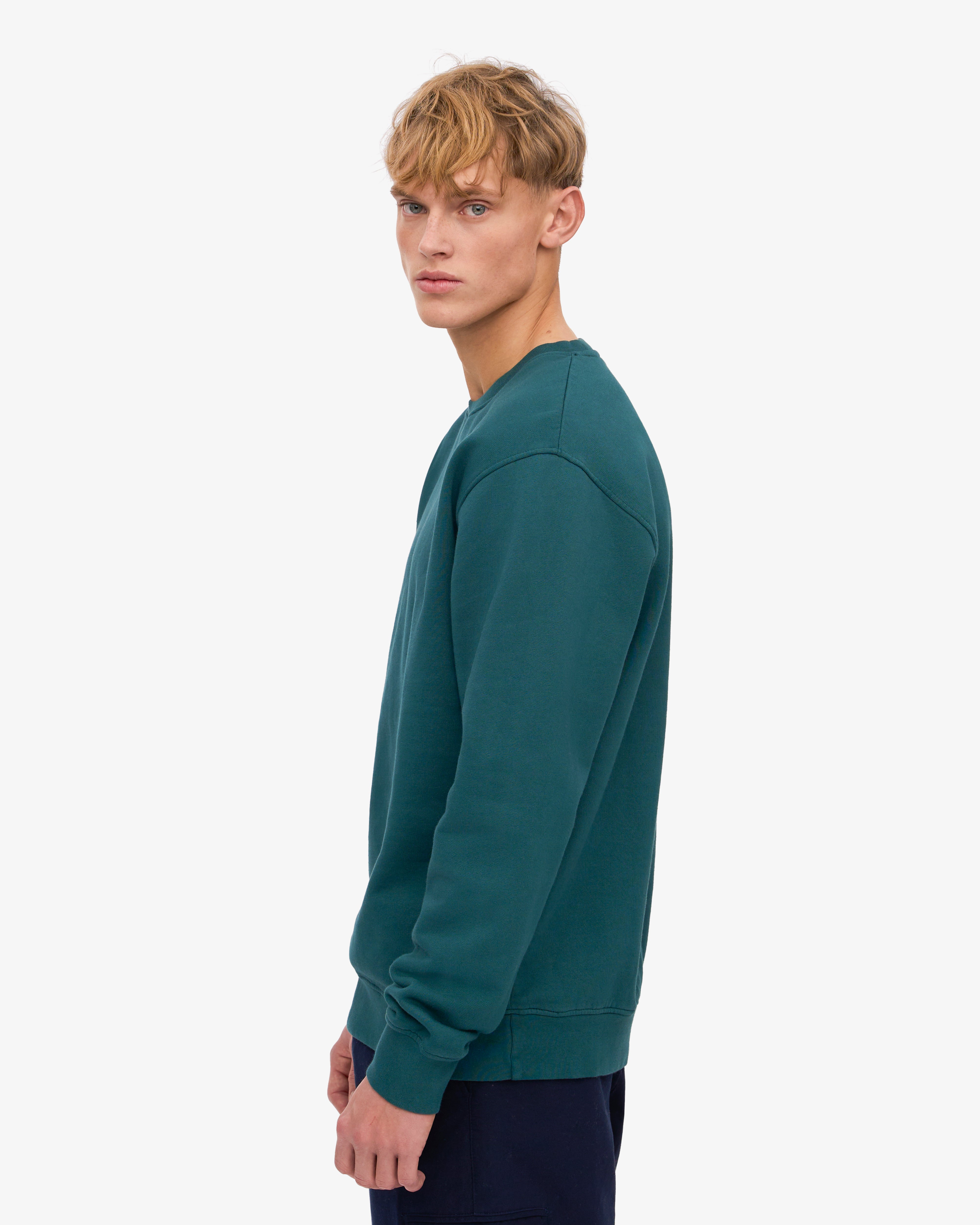 Classic Organic Cotton Crew Neck T-Shirt for Men - Soft & Comfortable Ocean Green Tee - Perfect for Casual Wear, Gym & Everyday Outfits