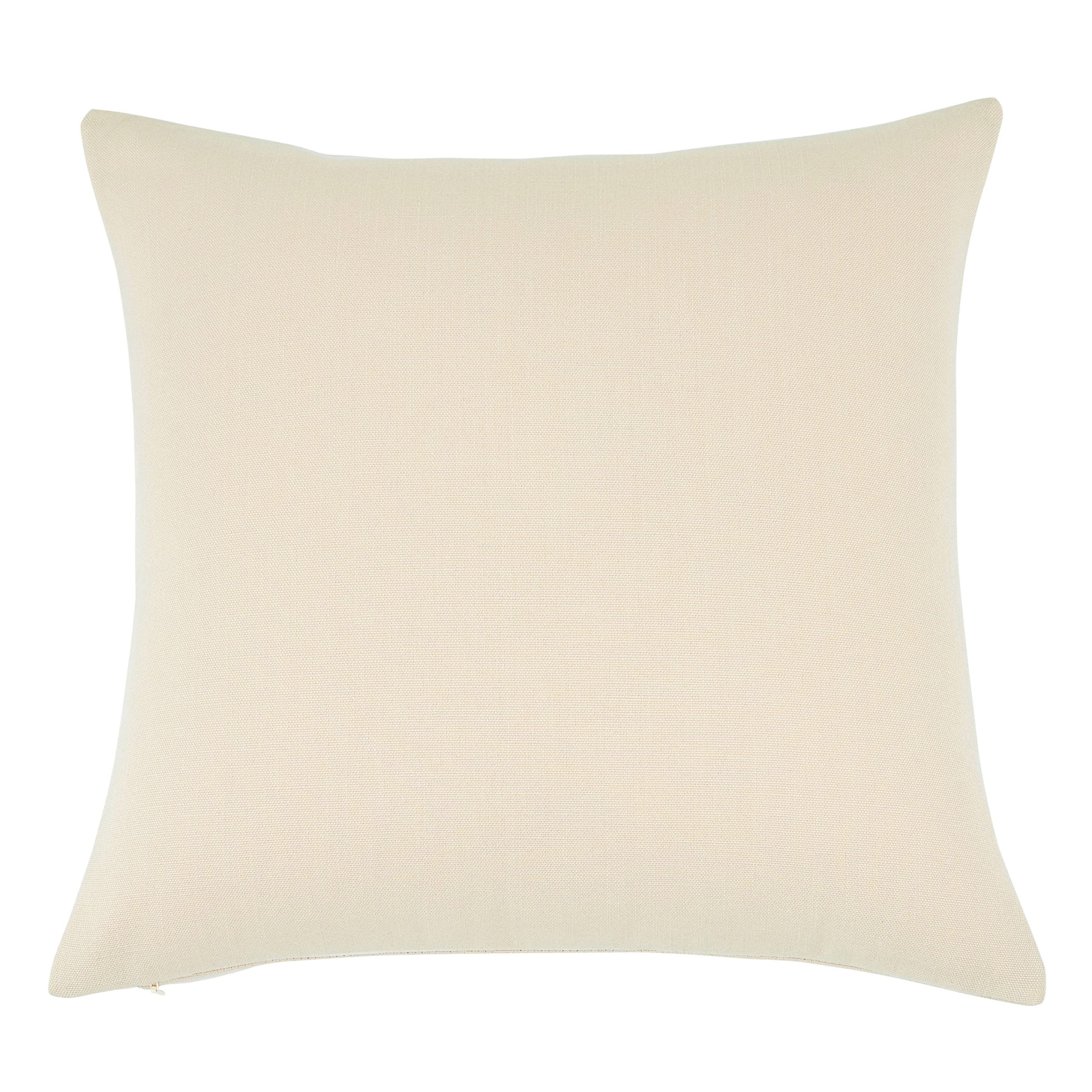 Mixhug Decorative Linen Throw Pillow Covers Set of 2 - 16x16 Inch Farmhouse Cushion Covers for Couch, Bed & Home Decor - Soft Beige Linen Pillow Shams for Living Room, Bedroom & Sofa Styling