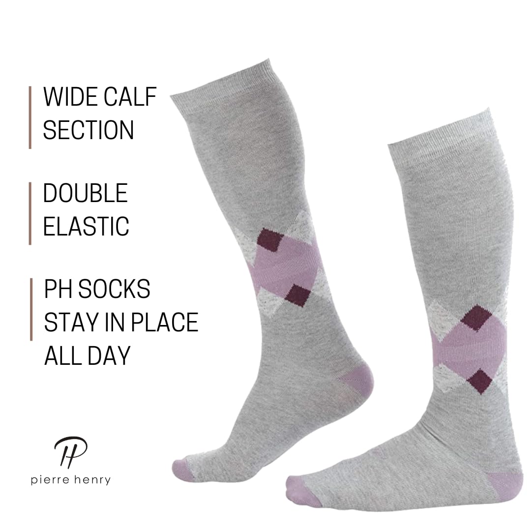 Premium Cotton Over the Calf Dress Socks for Men (9-Pack) | Stay-Up Long Socks for Business & Formal Wear | Comfortable Office & Wedding Socks