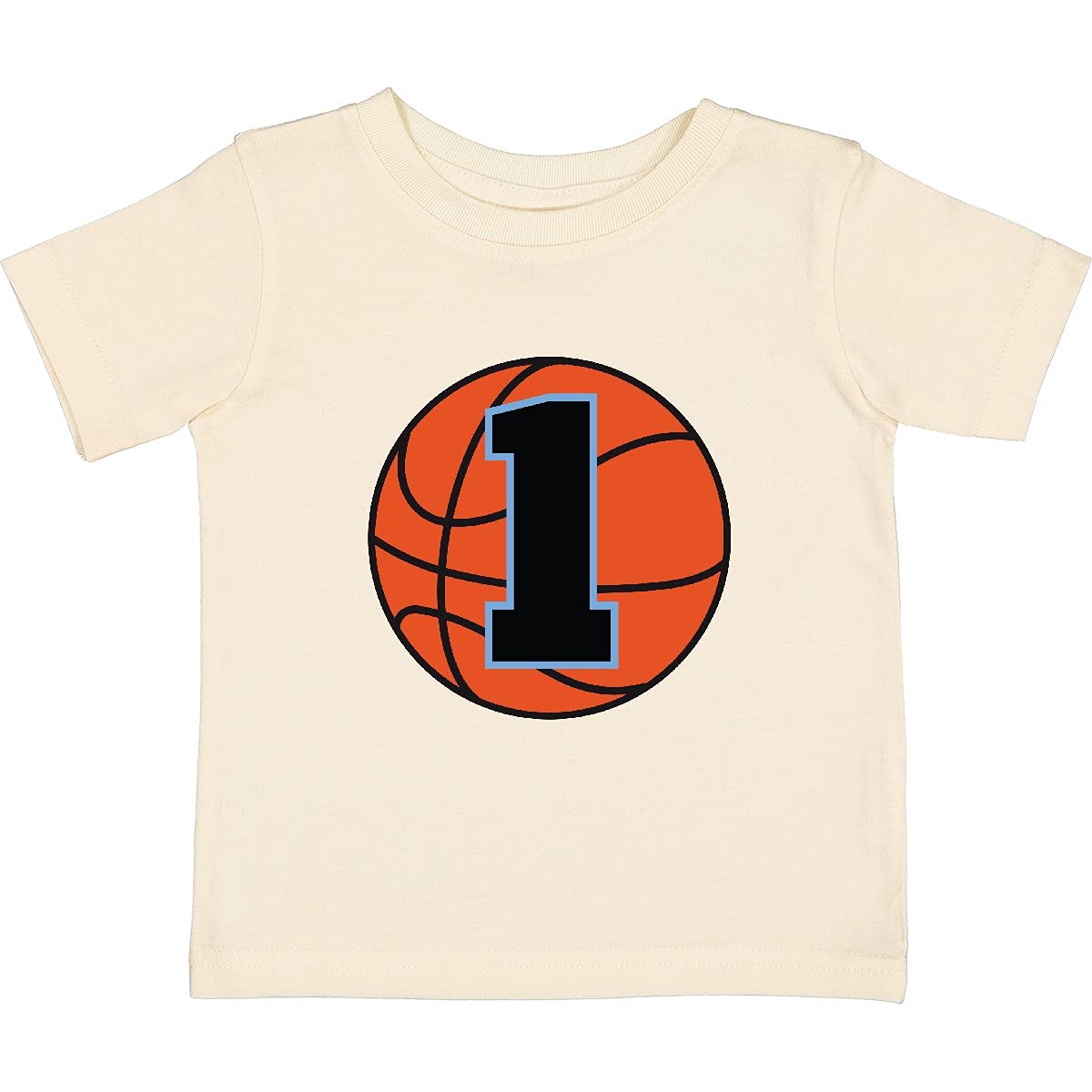 Inktastic Basketball 1st Birthday T-Shirt for 1 Year Old Baby Boys & Girls - Perfect First Birthday Gift, Sports Theme Party Outfit, Cute Toddler Basketball Fan Apparel