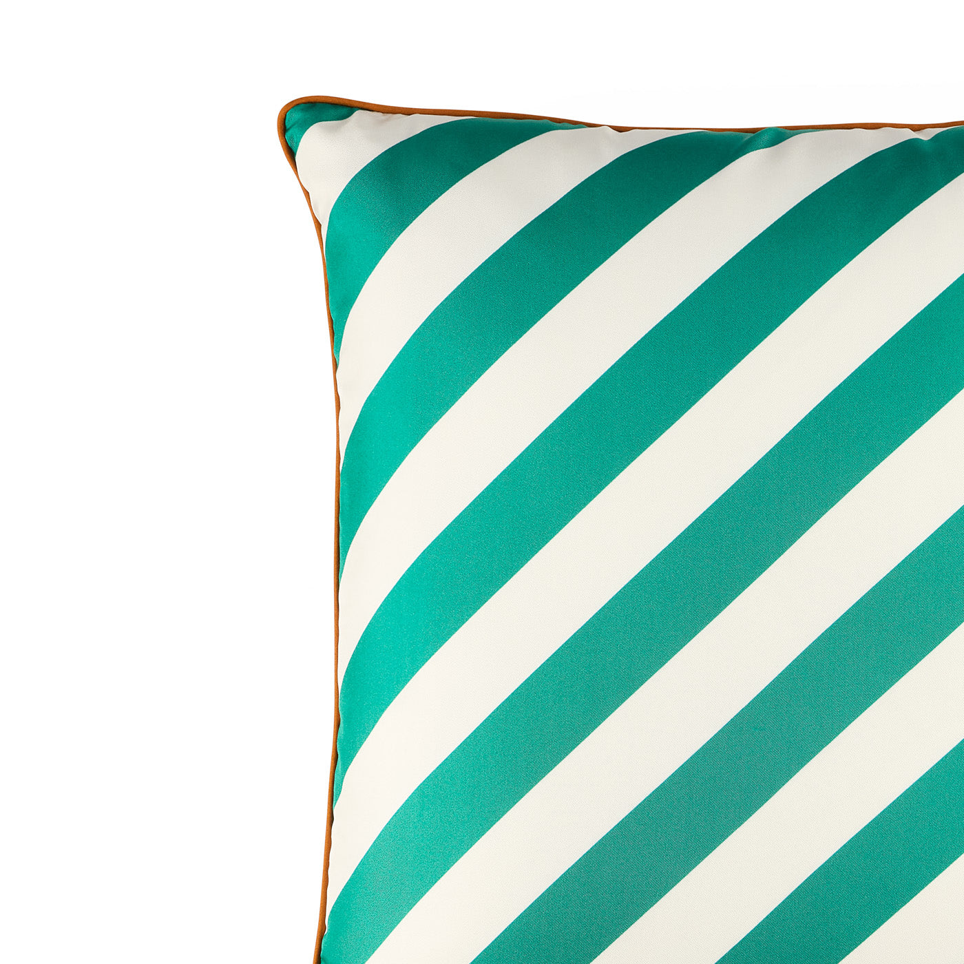 Luxury Cabana Green & Ivory Silk Pillow - Soft Decorative Throw Pillow for Sofa, Bed, Living Room - Perfect for Home Decor, Boho Style, and Relaxation