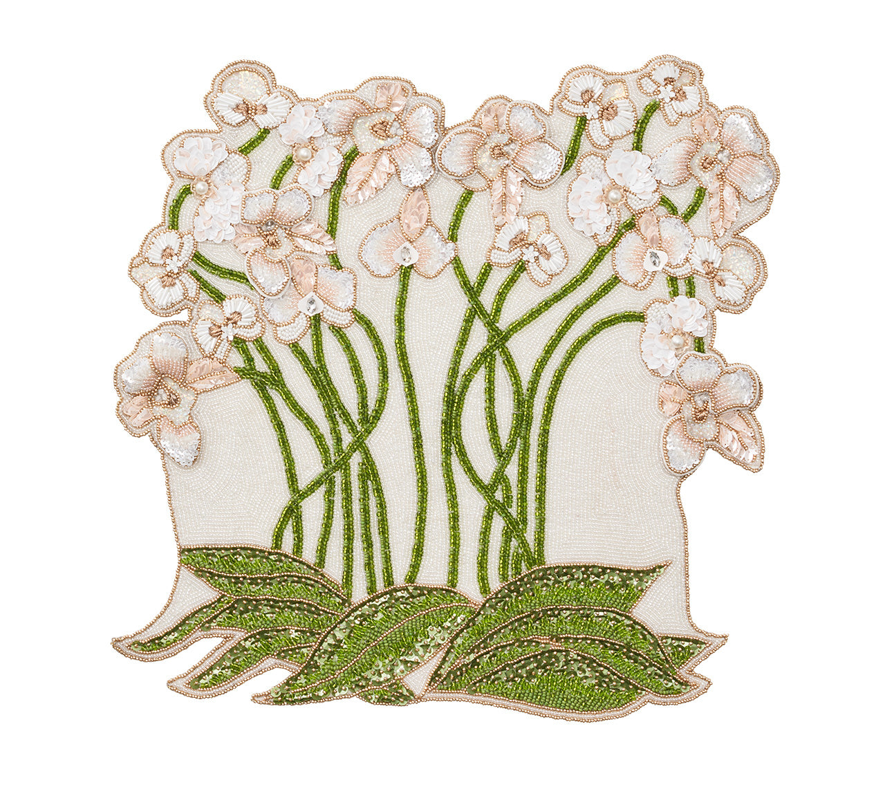 Elegant Orchid Placemats Set of 2 - Waterproof & Non-Slip Dining Table Mats for Home Decor, Kitchen, and Party Settings
