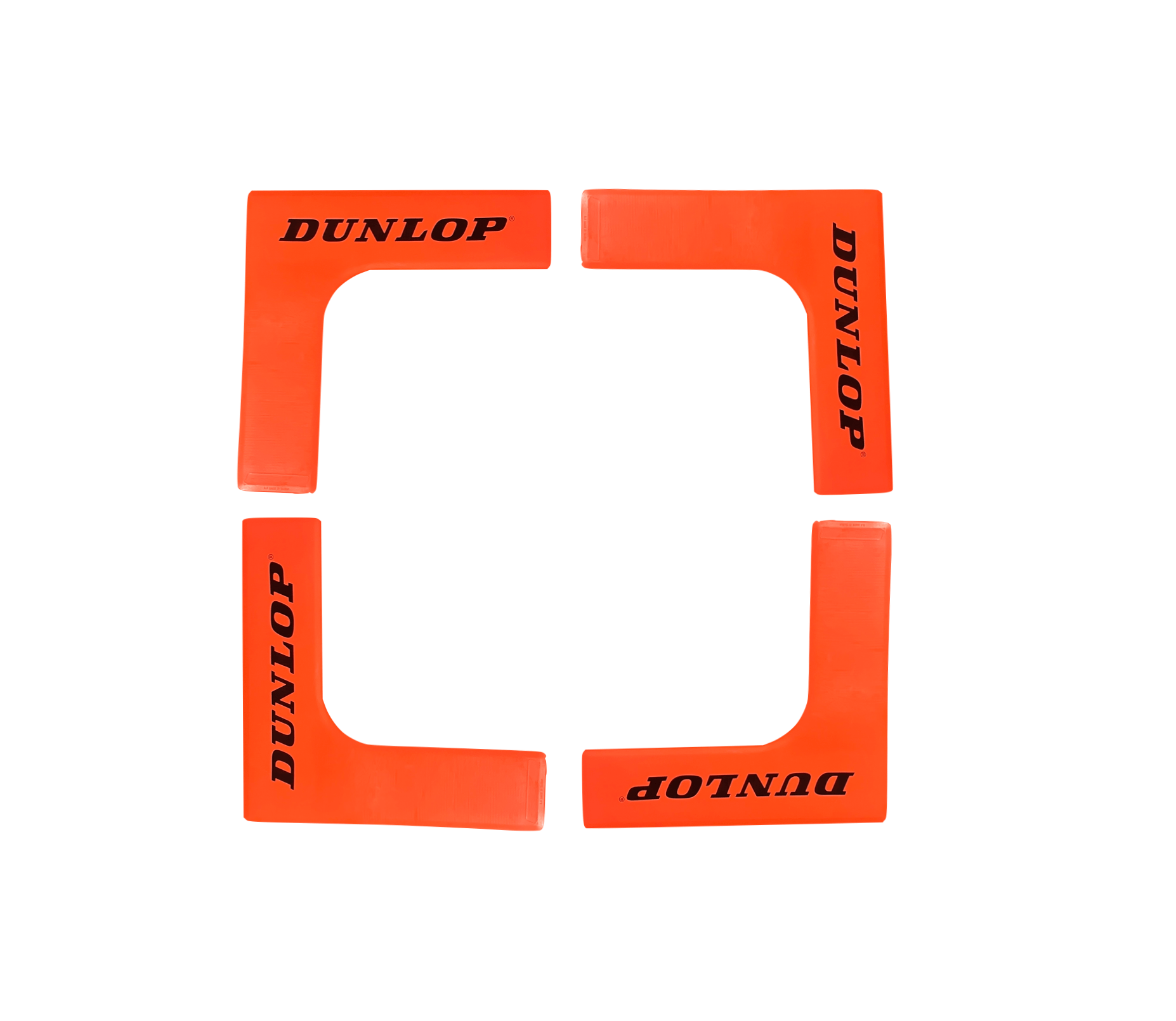 Dunlop Throw Down Tennis Court Edges - 4 Pack | Non-Slip Court Markers for Tennis, Pickleball & Badminton | Perfect for Outdoor & Indoor Sports Training