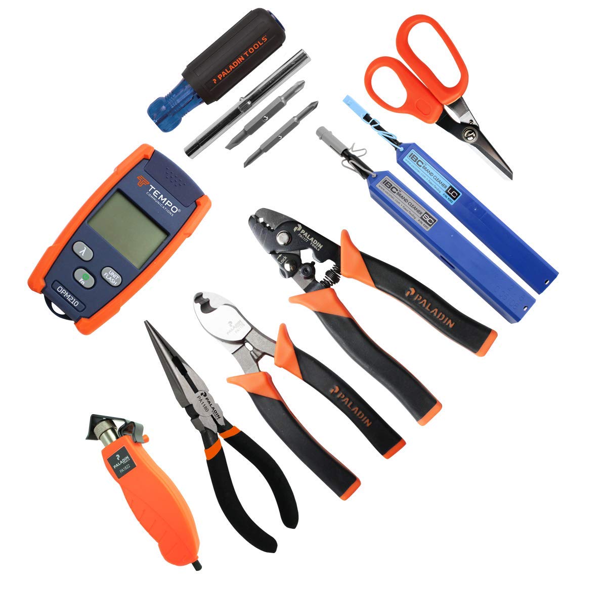TEMPO FTK-PP Pro Plus Fiber Optic Tool Kit - Professional Fiber Optic Termination Set with Micro OPM & VFL | Complete Fiber Splicing & Testing Tools for Network Installations | Ideal for Telecom Engineers & Data Center Technicians