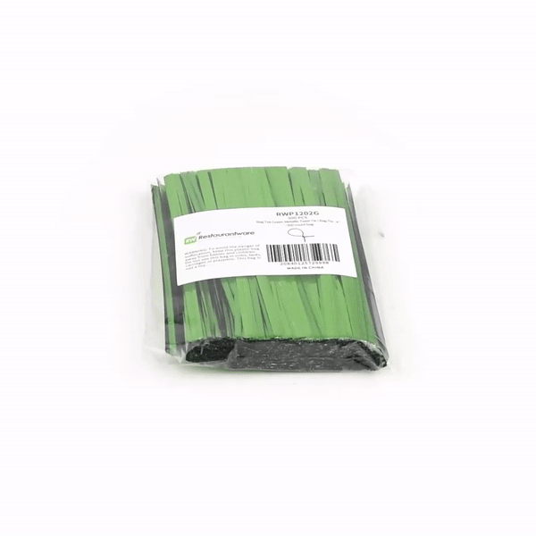 Green Metallic Twist Ties for Bags - 500 Count Box | Secure & Reseal Food Storage, Bread Bags, Produce Bags & More