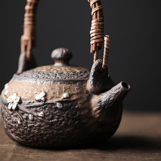 Japanese Handmade Iron Glazed Teapot - Traditional Cast Iron Kyusu for Green Tea, Matcha & Herbal Brewing - Perfect for Tea Ceremonies, Home Use & Gifts