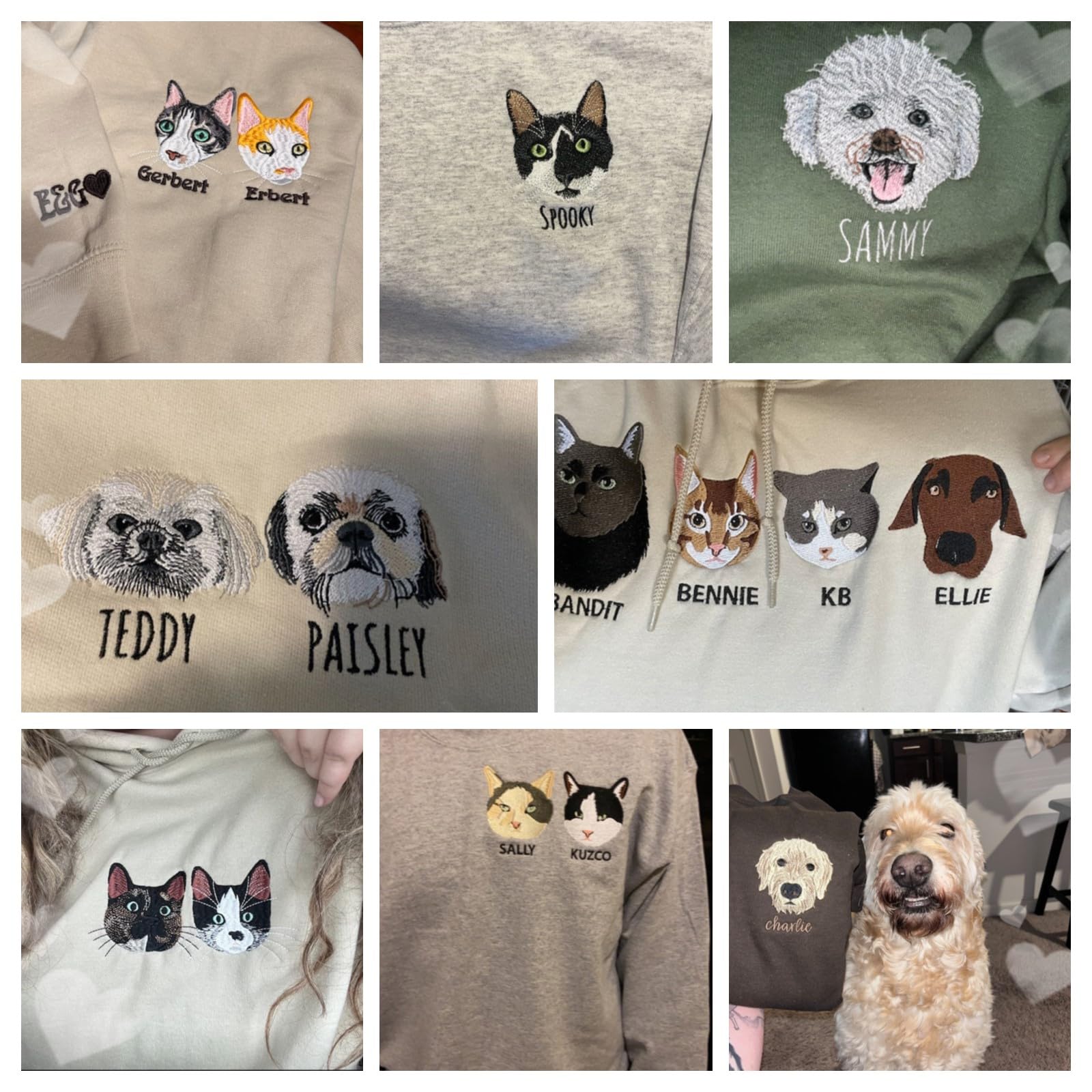 Custom Embroidered Dog Mom Sweatshirt - Personalized Pet Photo Hoodie for Women | Dog Lover Gift for Birthday, Christmas | Cozy Casual Wear for Dog Walks & Pet Owners (Style 1, Size M)