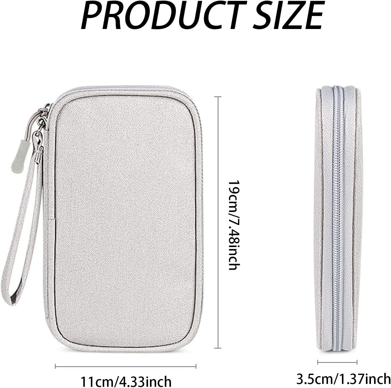 MHYMX Electronics Travel Organizer Bag - Portable Tech Accessories Case for Cables, Power Bank & USB Charger | Compact Cable Management Pouch for Travel, Office & Daily Use