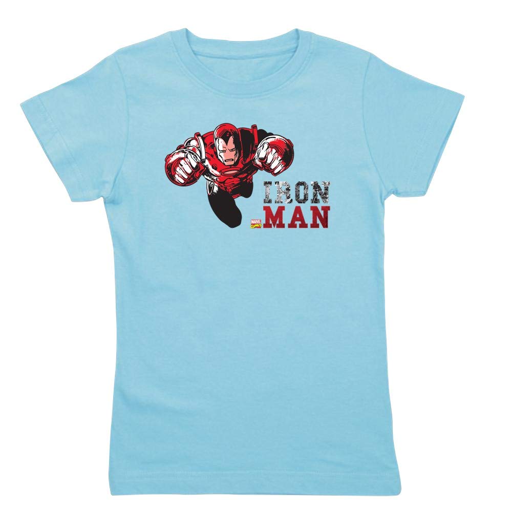 Iron Man Color Splash Graphic Tee for Girls - Slim Fit Marvel Superhero T-Shirt - Perfect for Cosplay, Birthday Gifts & Casual Wear