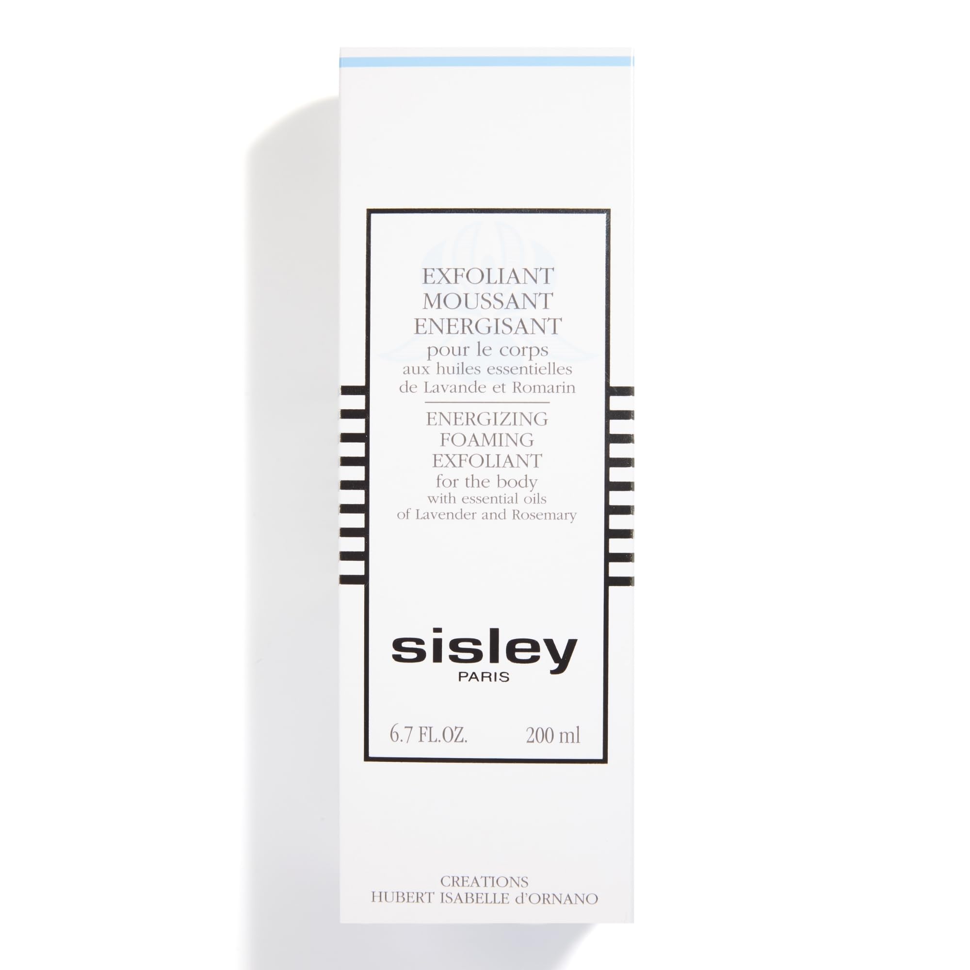 Sisley Paris Energizing Foaming Exfoliating Body Wash & Scrub - 200mL - Lavender & Rosemary Essential Oils - Gentle for All Skin Types - Perfect for Shower & Spa Relaxation