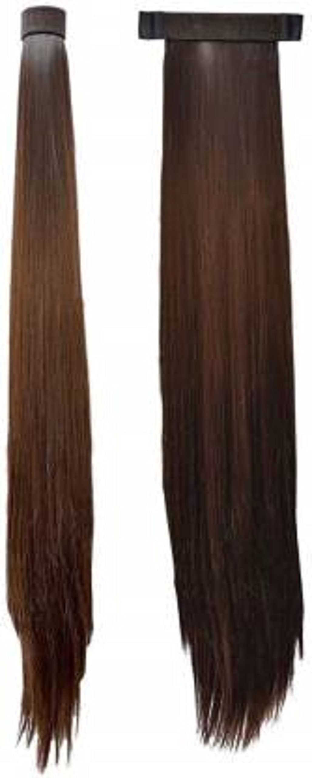 Stylish Brown Straight Ponytail Hair Extension - Natural Look for Everyday Wear & Special Occasions