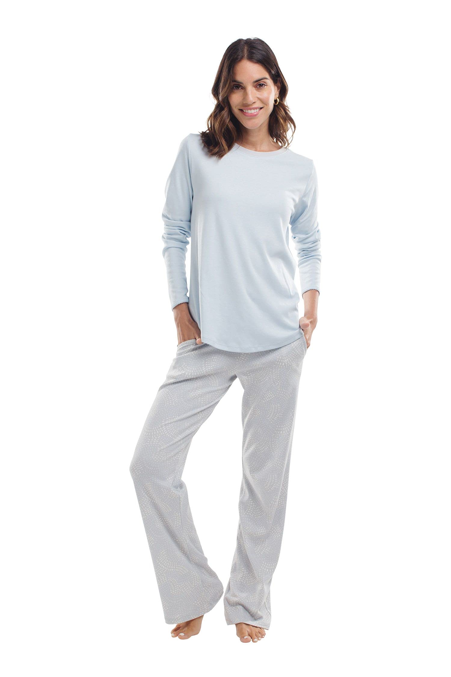 Premium Pima Cotton Women's Pajama Set - Ultra Soft Sleepwear & Lounge Wear for Women | Comfortable Nightwear for Relaxing at Home, Weekend Getaways & Cozy Evenings