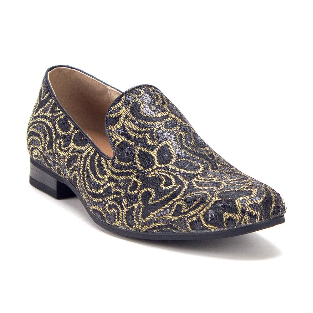 Jazame Men's Slip-On Loafers - Designer Smoking Flats & Driving Shoes for Formal Dress | Comfortable Casual & Business Wear for Office, Parties & Special Occasions