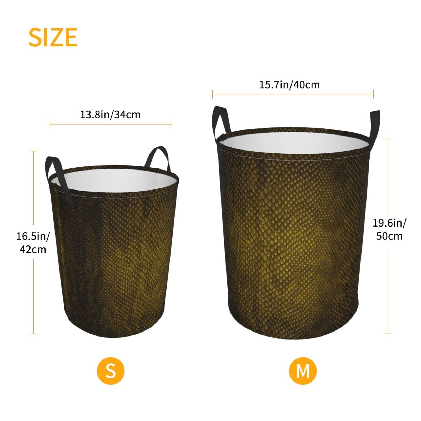 Snake Skin Laundry Hamper - Stylish Woven Clothes Basket for Women, Toy Storage Organizer & Dirty Clothes Bin - Perfect for Bedroom, Nursery, or Dorm Room Organization