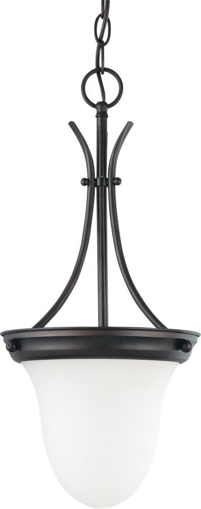 NUVO 60/3174 Mahogany Bronze & Frosted Glass Single Light Pendant - Perfect for Dining Room, Kitchen Island, or Entryway Lighting