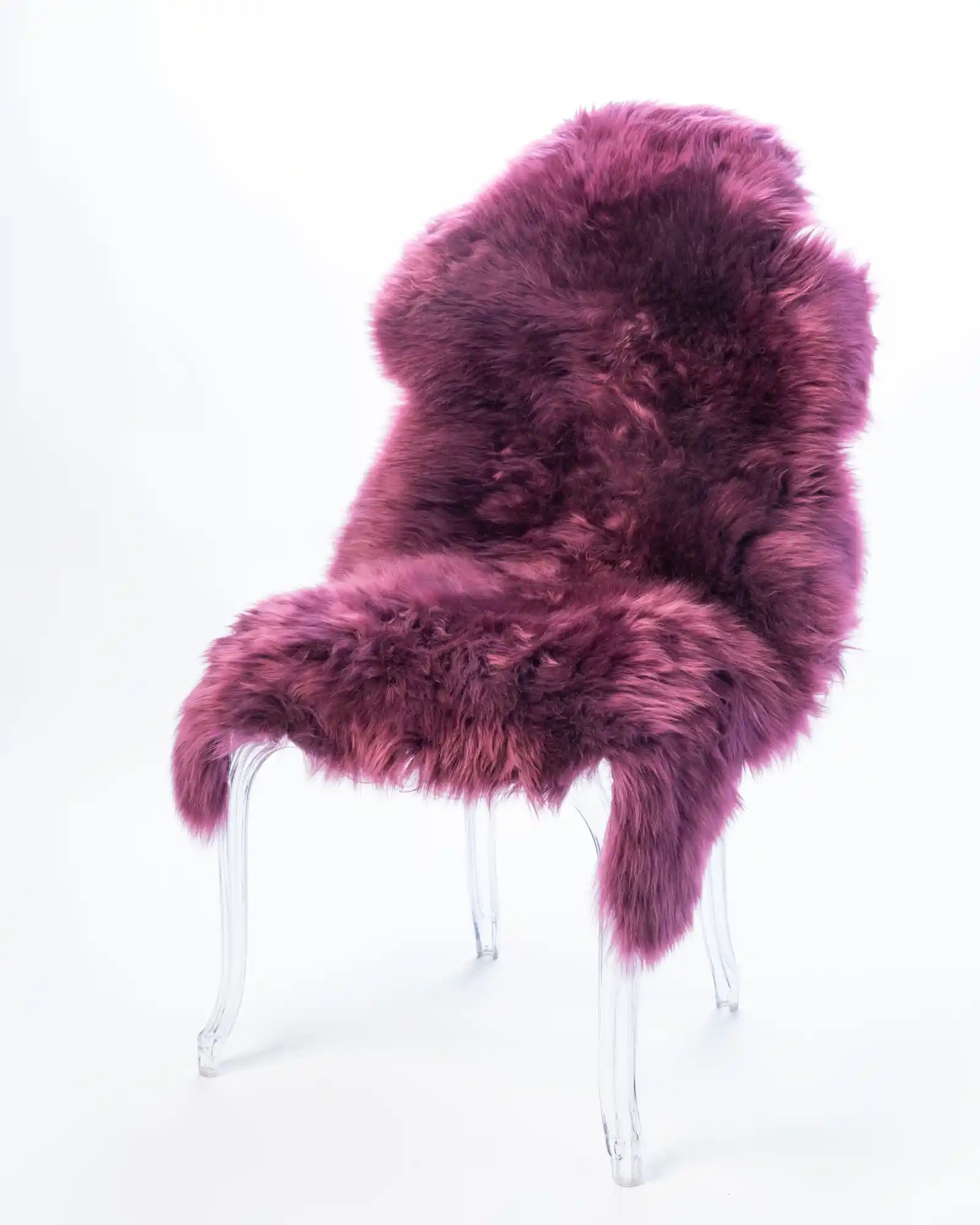 Premium Boysenberry Dyed Single Sheepskin Rug - Soft & Luxurious for Living Room, Bedroom, or Nursery Decor