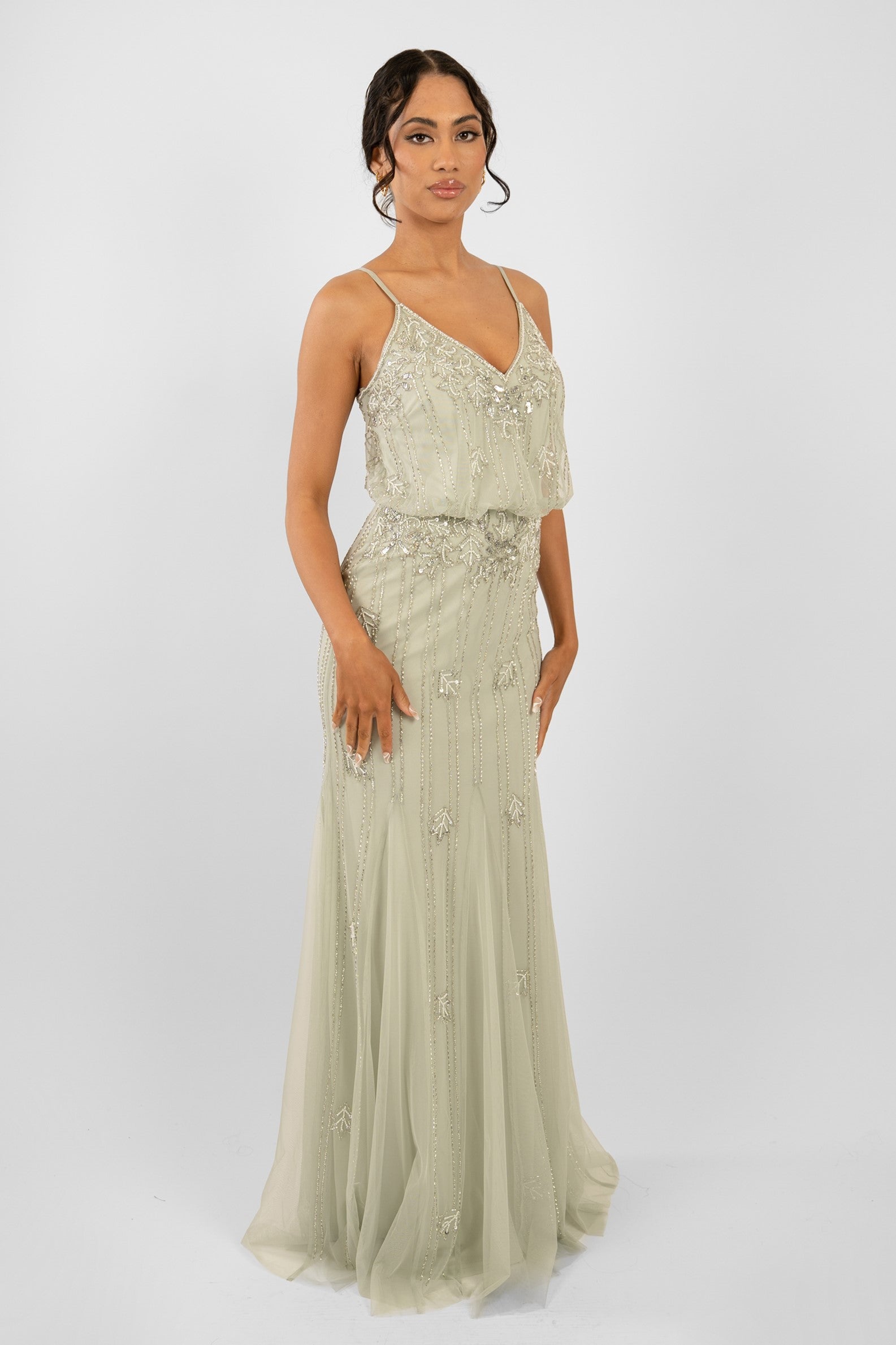 Keeva Pale Aqua Bridesmaid Dress - Elegant Formal Gown for Weddings, Prom & Special Occasions