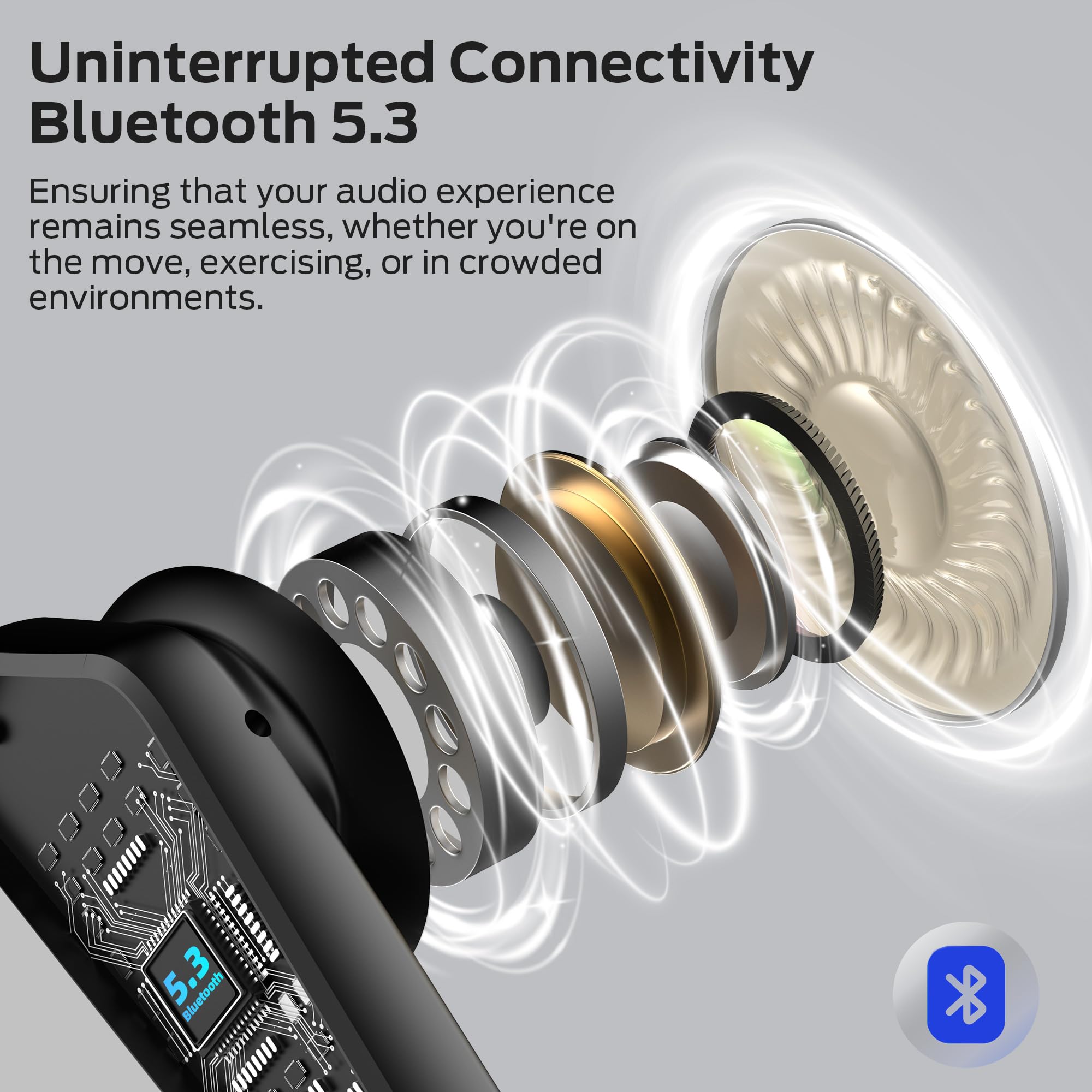 Monster Mission V1 Bluetooth Earbuds - Wireless Noise Cancelling Headphones with Bluetooth 5.3, Cool LED Light Effects, Game & Music Modes, Long Battery Life - Perfect for Workouts, Gaming & Commuting