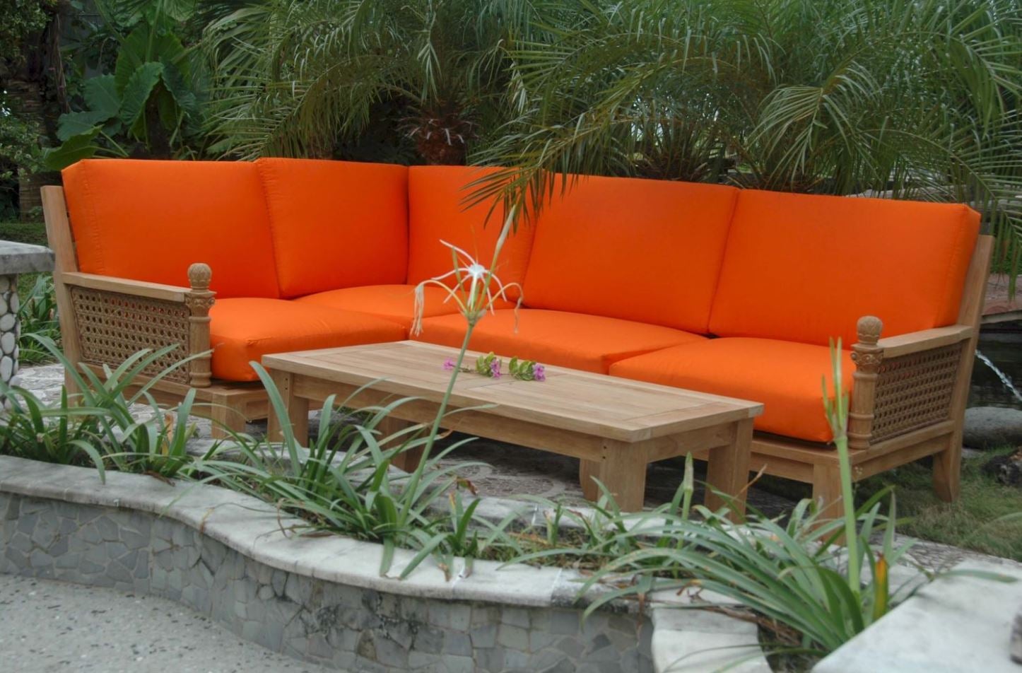 Anderson Teak Luxe 2-Piece Modular Outdoor Patio Furniture Set 71 - Durable Teak Wood Sectional Sofa for Garden, Poolside & Backyard Relaxation