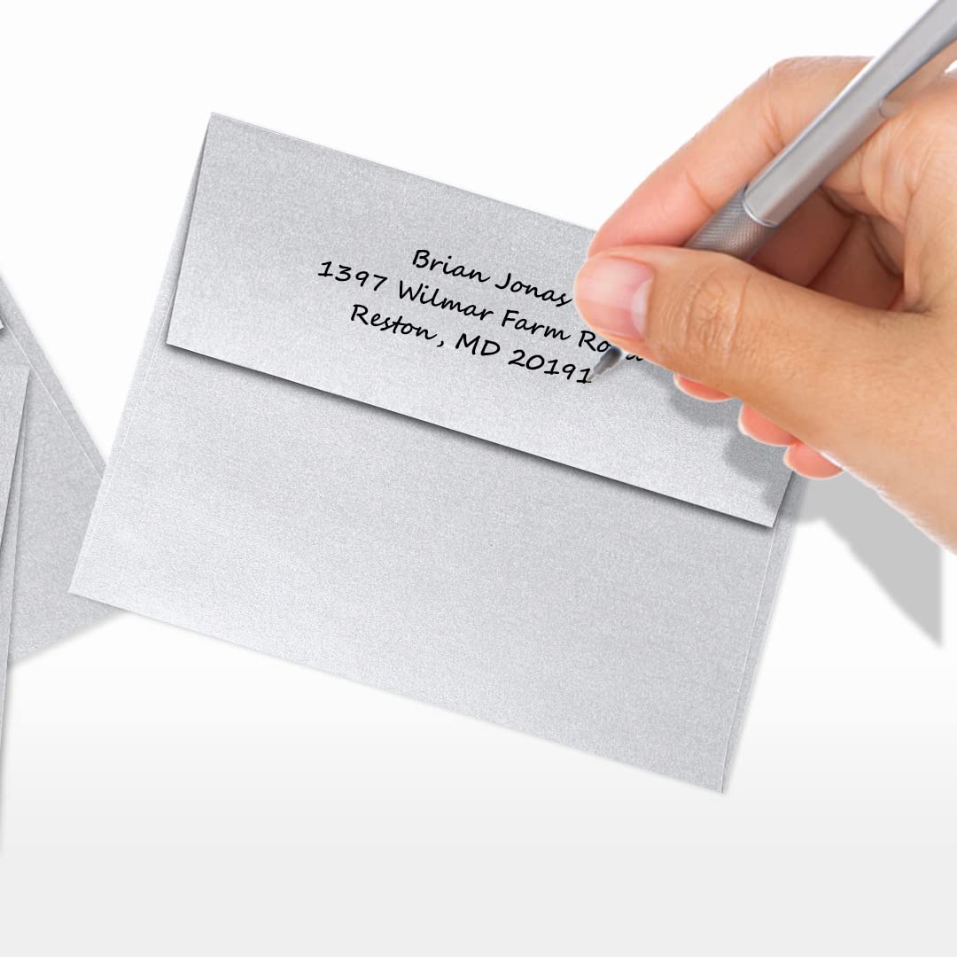 Premium A2 Silver Metallic Peel & Press Invitation Envelopes (4 3/8