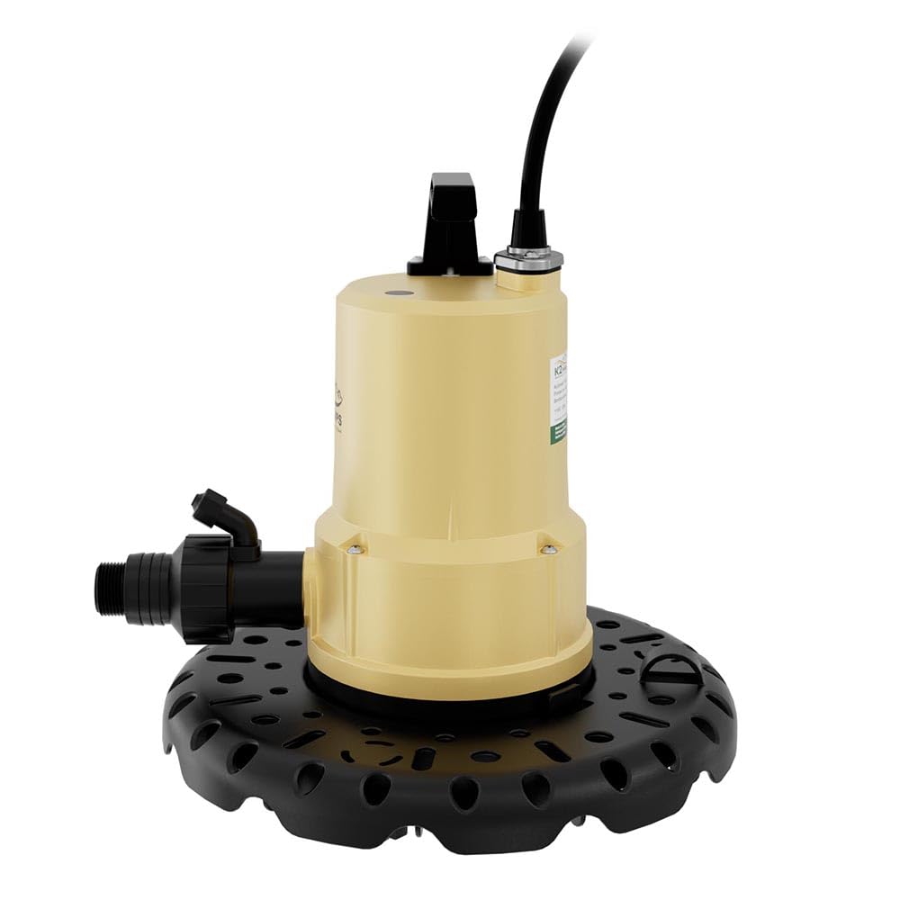 K2 Pumps UTA02502APK 1/4 HP Automatic Pool Cover Pump - Heavy Duty Water Removal for Inground & Above Ground Pools, Spas, and Covers - Prevents Water Accumulation and Damage