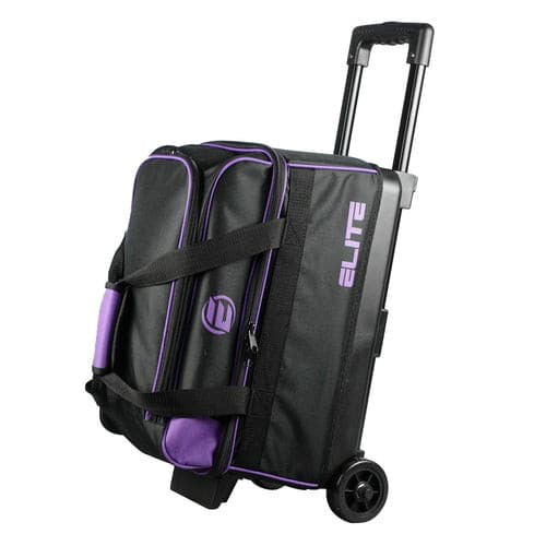 ELITE Basic Double Roller Purple Bowling Bag - Durable & Lightweight for League Play & Practice - Perfect for Bowling Enthusiasts & Tournament Players
