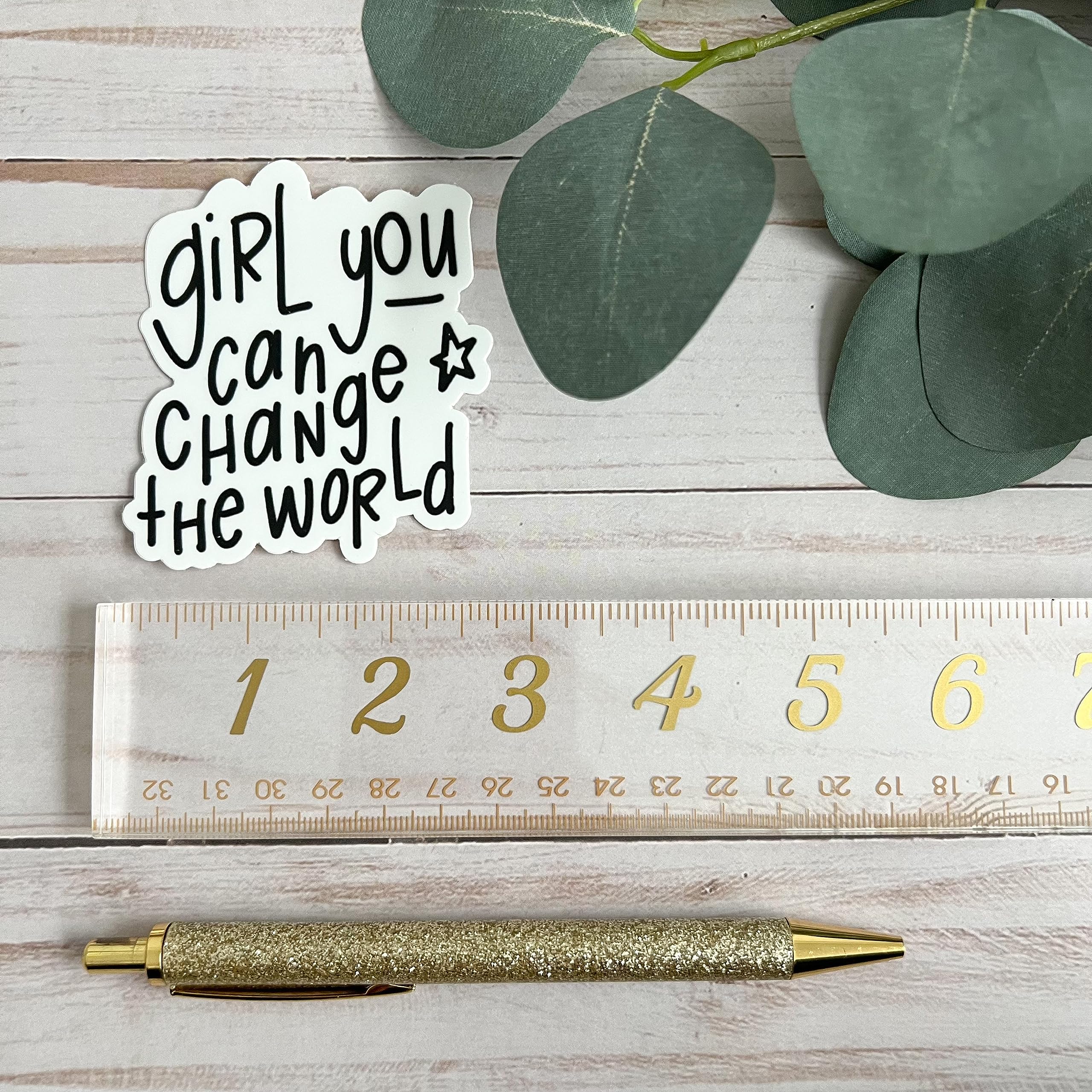 Empowering Mental Health Stickers for Girls - Change the World