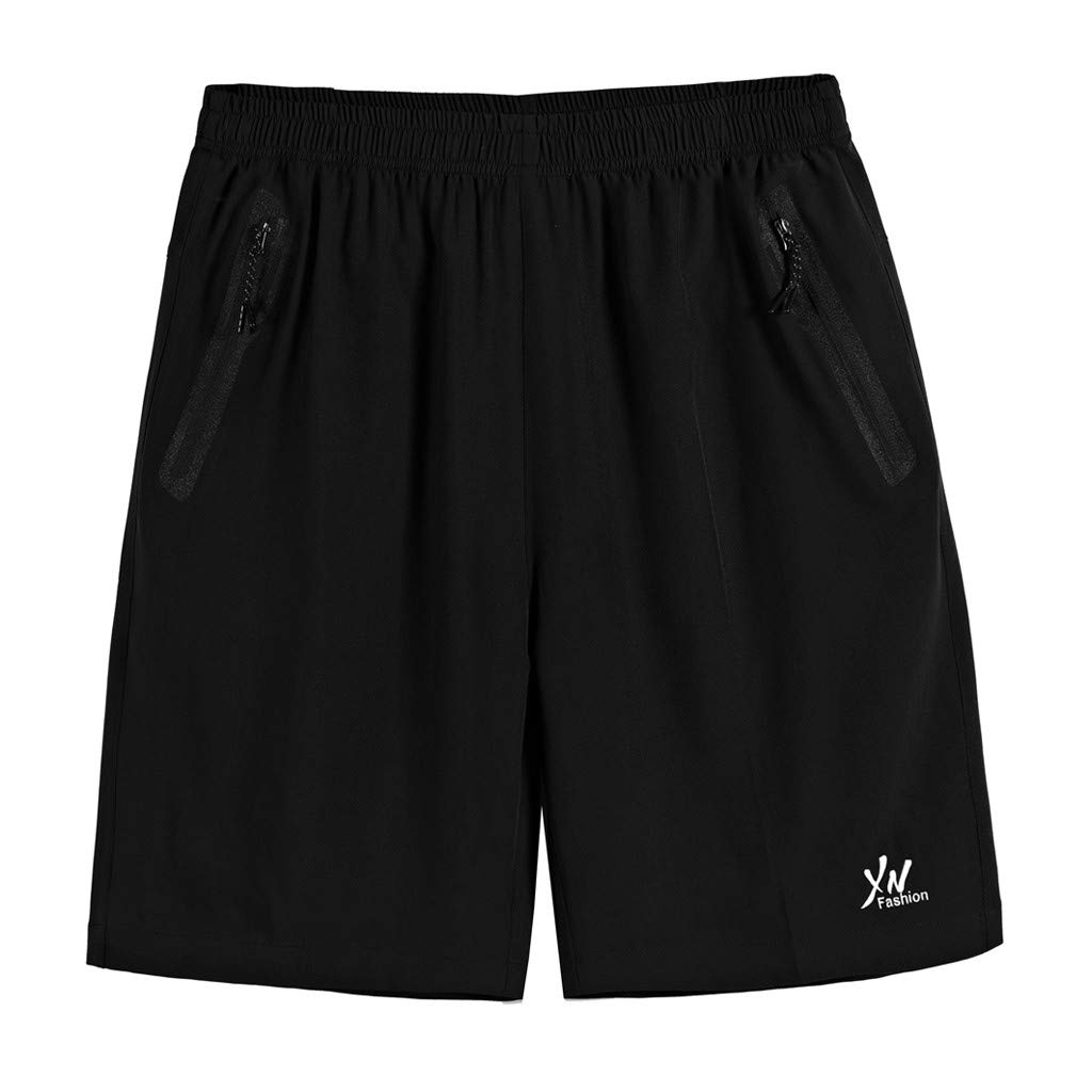 MIUERSA Plus Size Men's Summer Beach Shorts - Loose Fit Quick Dry Swim Trunks with Zip Pockets for Swimming, Gym Workout & Outdoor Sports (Sizes XL-10XL)