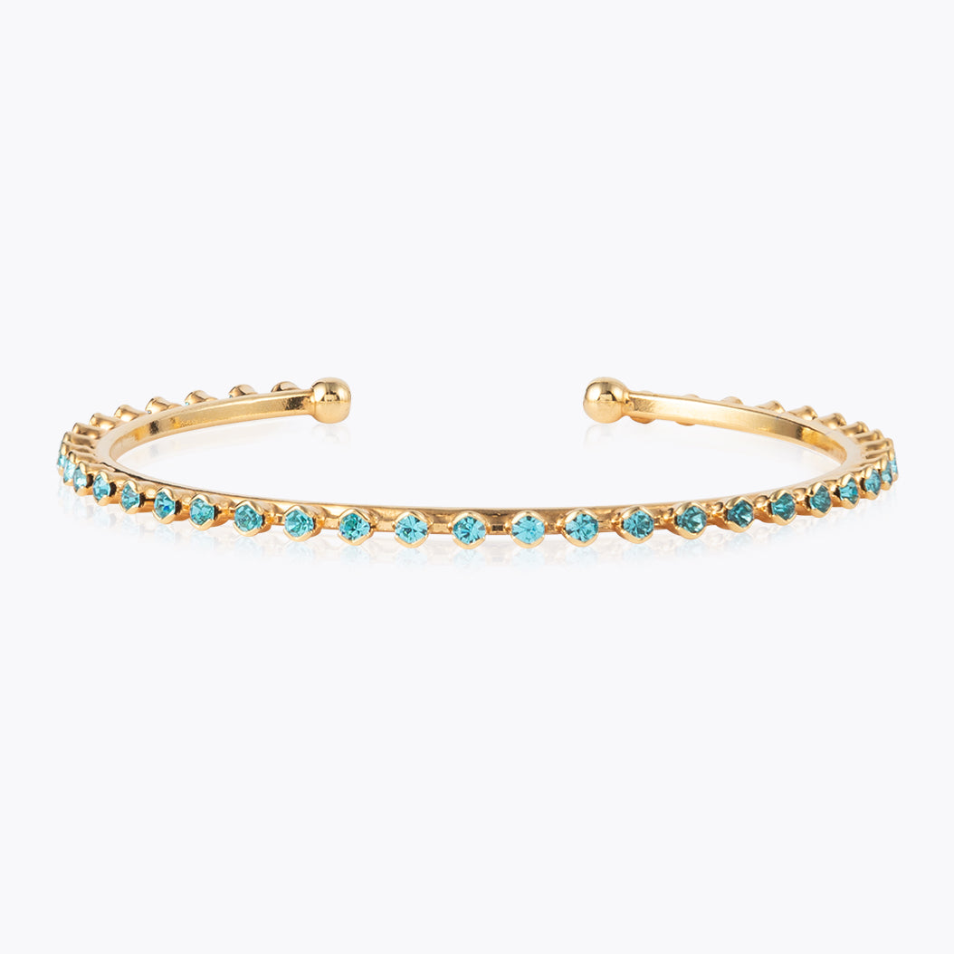 Miro Bangle Bracelet - Light Turquoise Beaded Jewelry for Women | Boho Chic Accessories for Casual & Party Wear