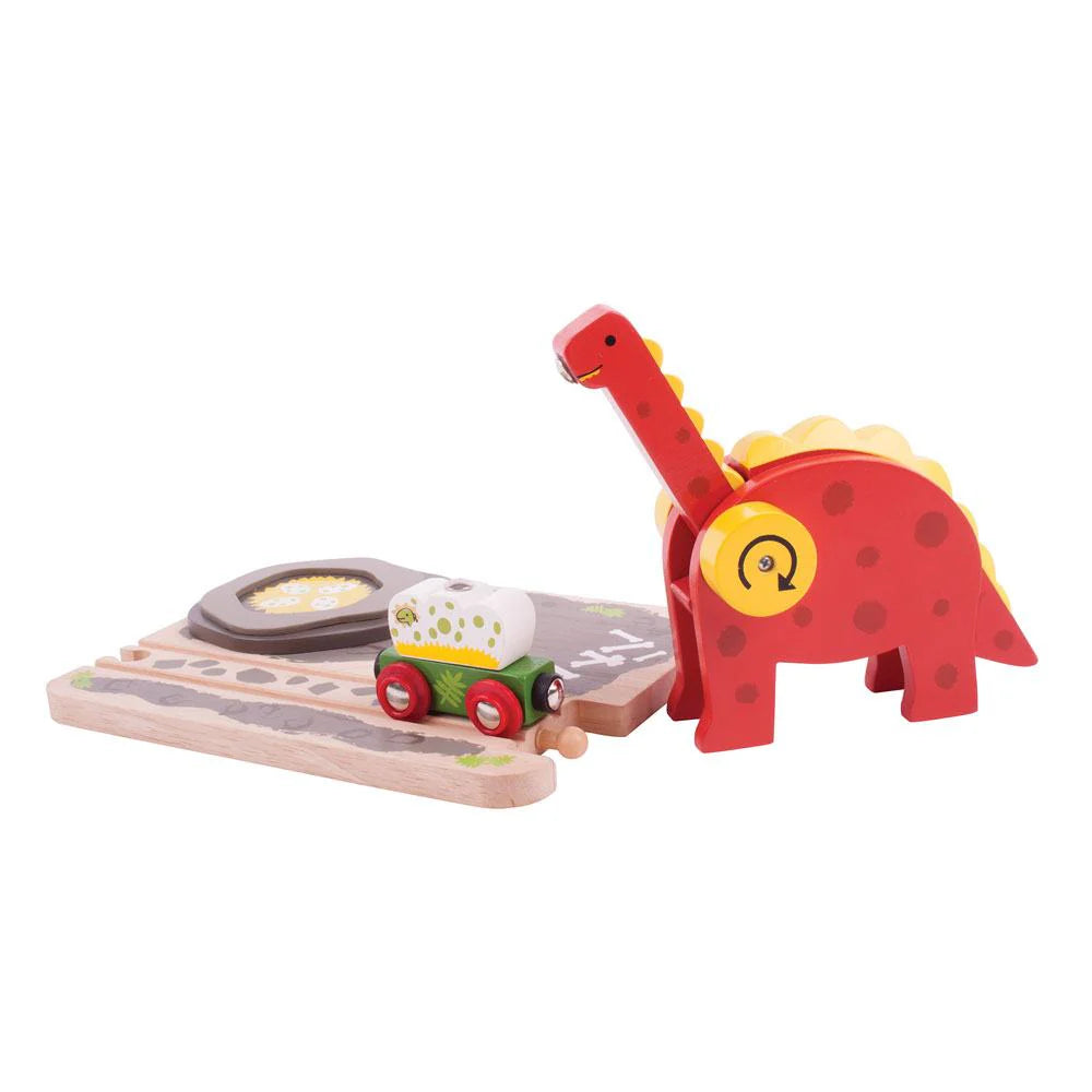 Wooden Dinosaur Crane Toy - Kids Construction Playset with Movable Parts - Perfect for Pretend Play, STEM Learning & Birthday Gifts